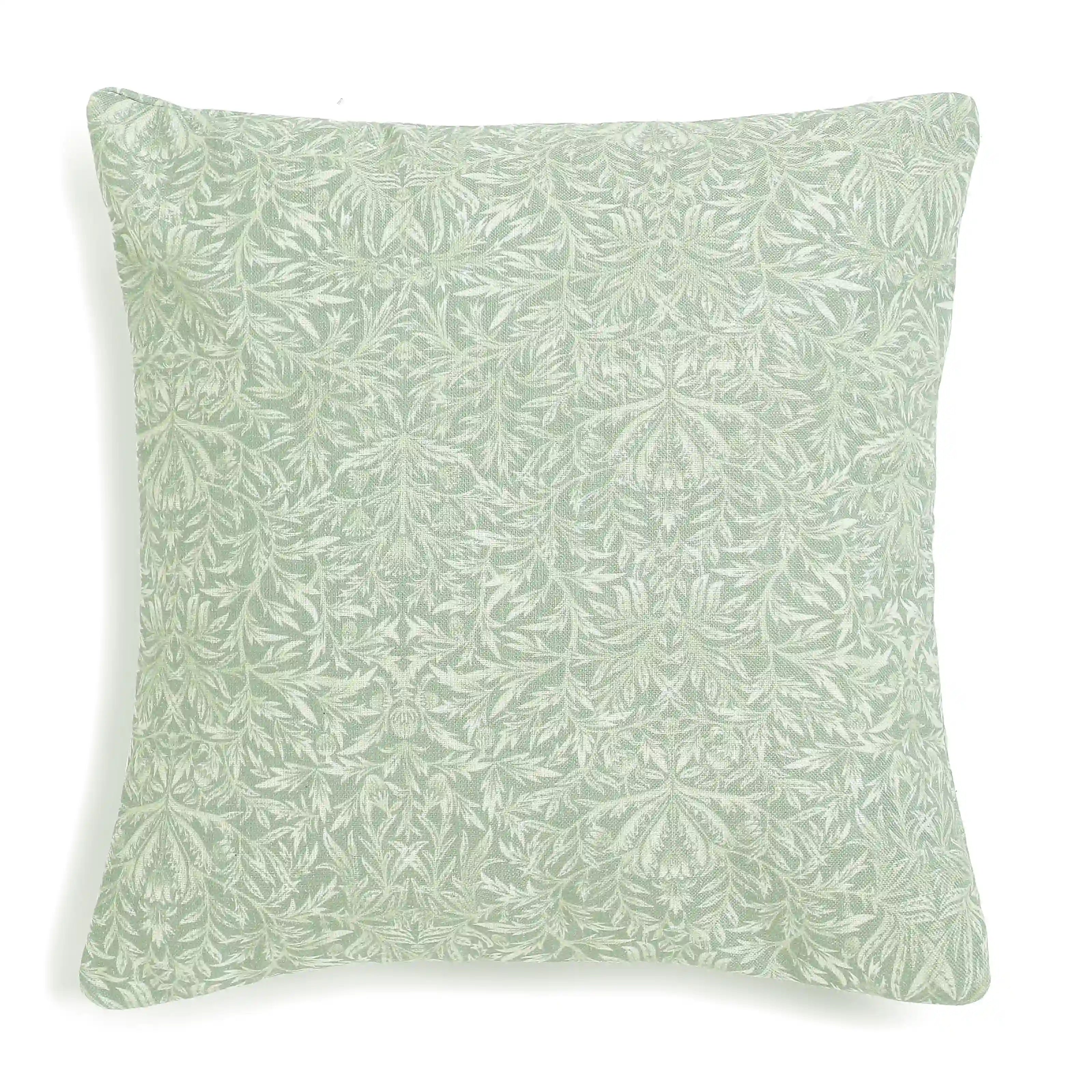 Vissencia Printed Cushion Cover | Floral Fresco Sage / Cushion Cover (41cm x 41cm)