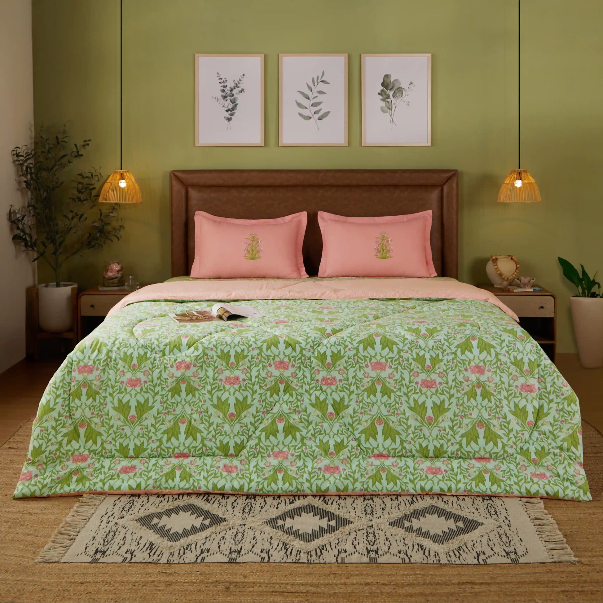 Chippa Lane 100% 120GSM Cotton Comforter Sage Mint / Double