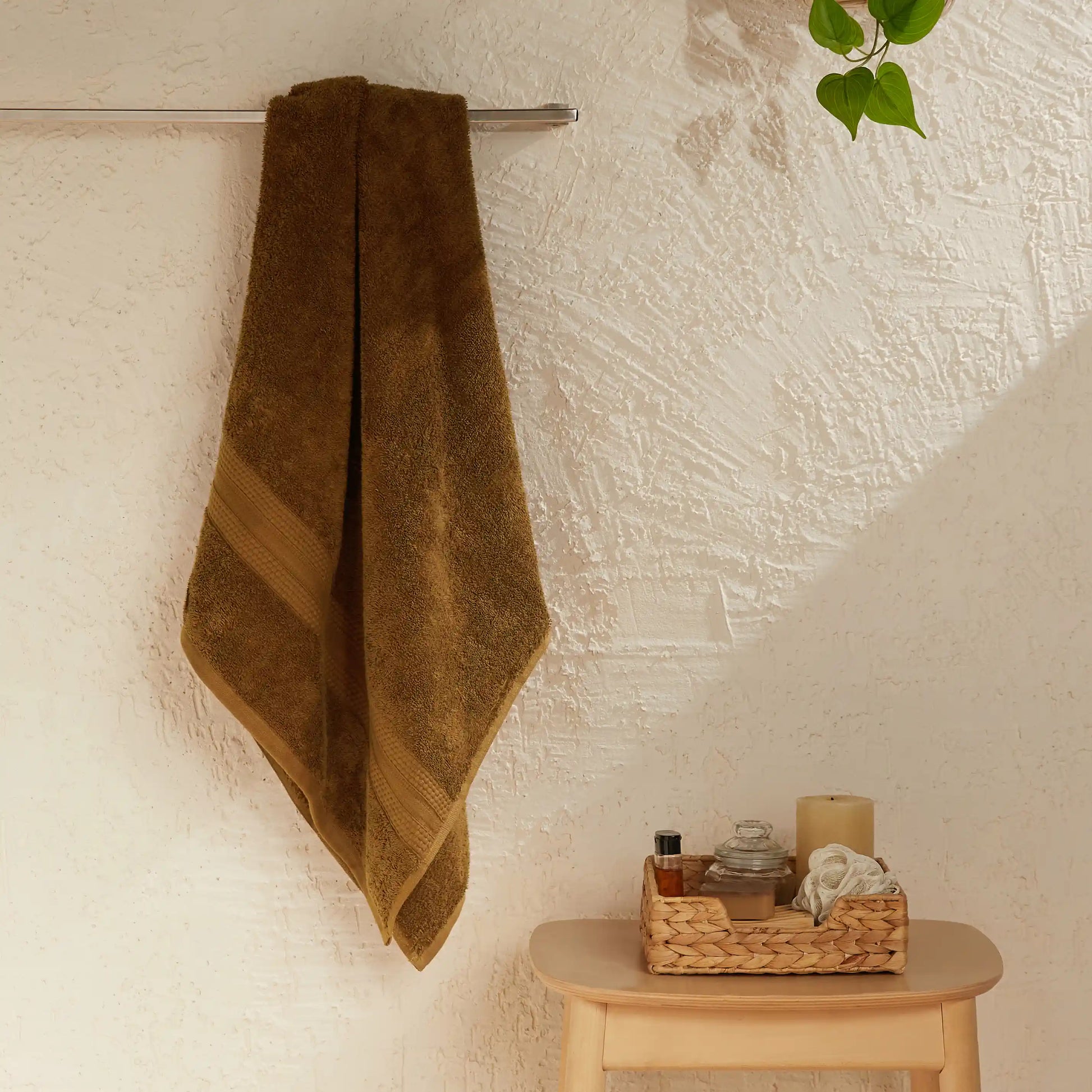 Paleto 100% Cotton Bath Towel Chocolate / Bath Towel (75cm x 150cm)