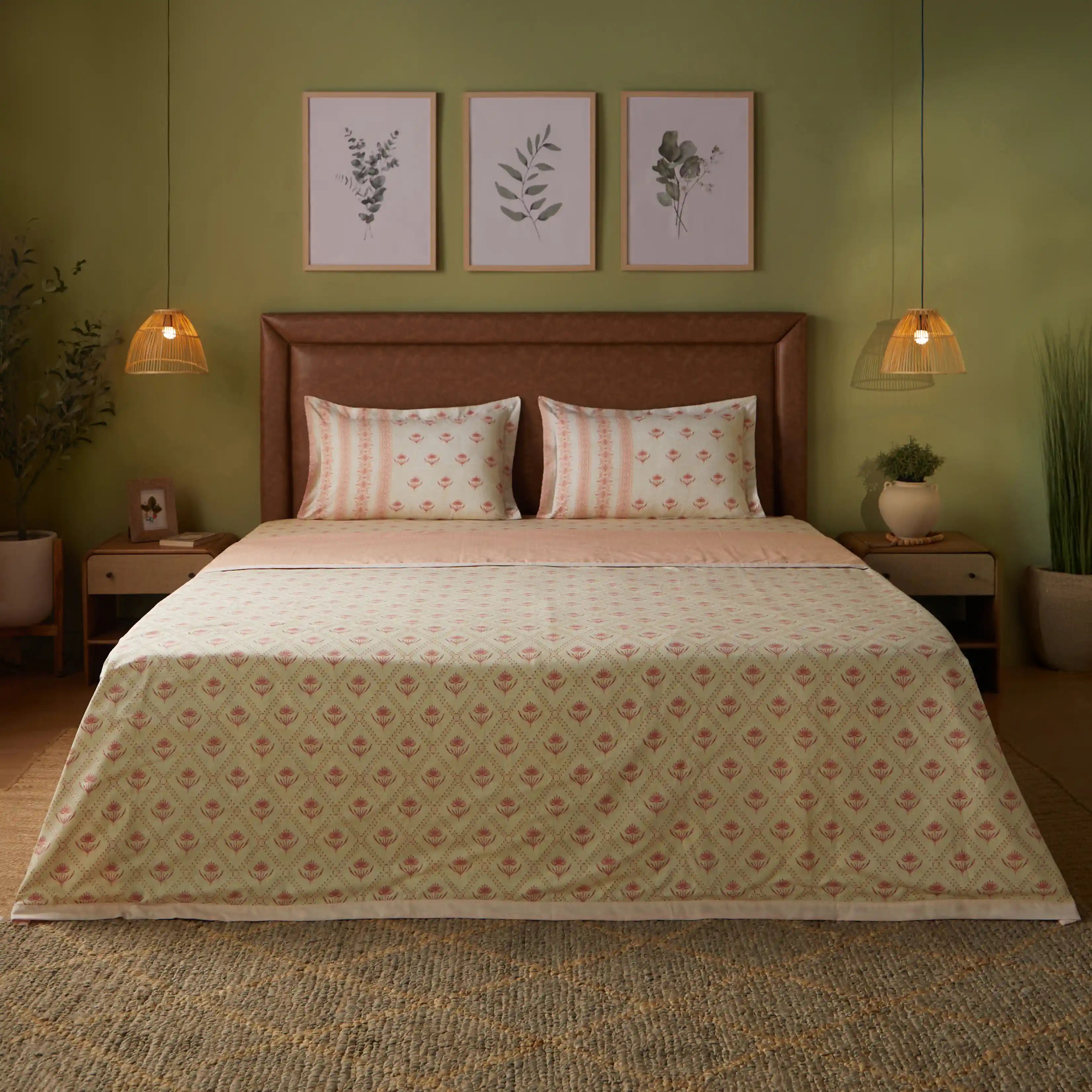 Chippa Lane | Contemporary Indian Print Design Reversible Dohar with Super Soft Flannel Layering-Red Red / Double