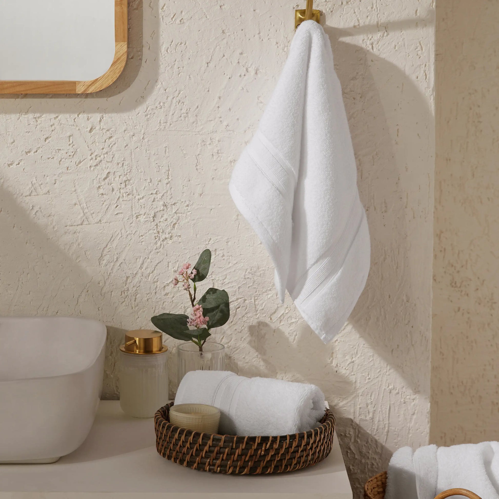 Pelushe Zero Twist 100% Cotton Hand Towel Optical White / Hand Towel (40cm x 60cm)