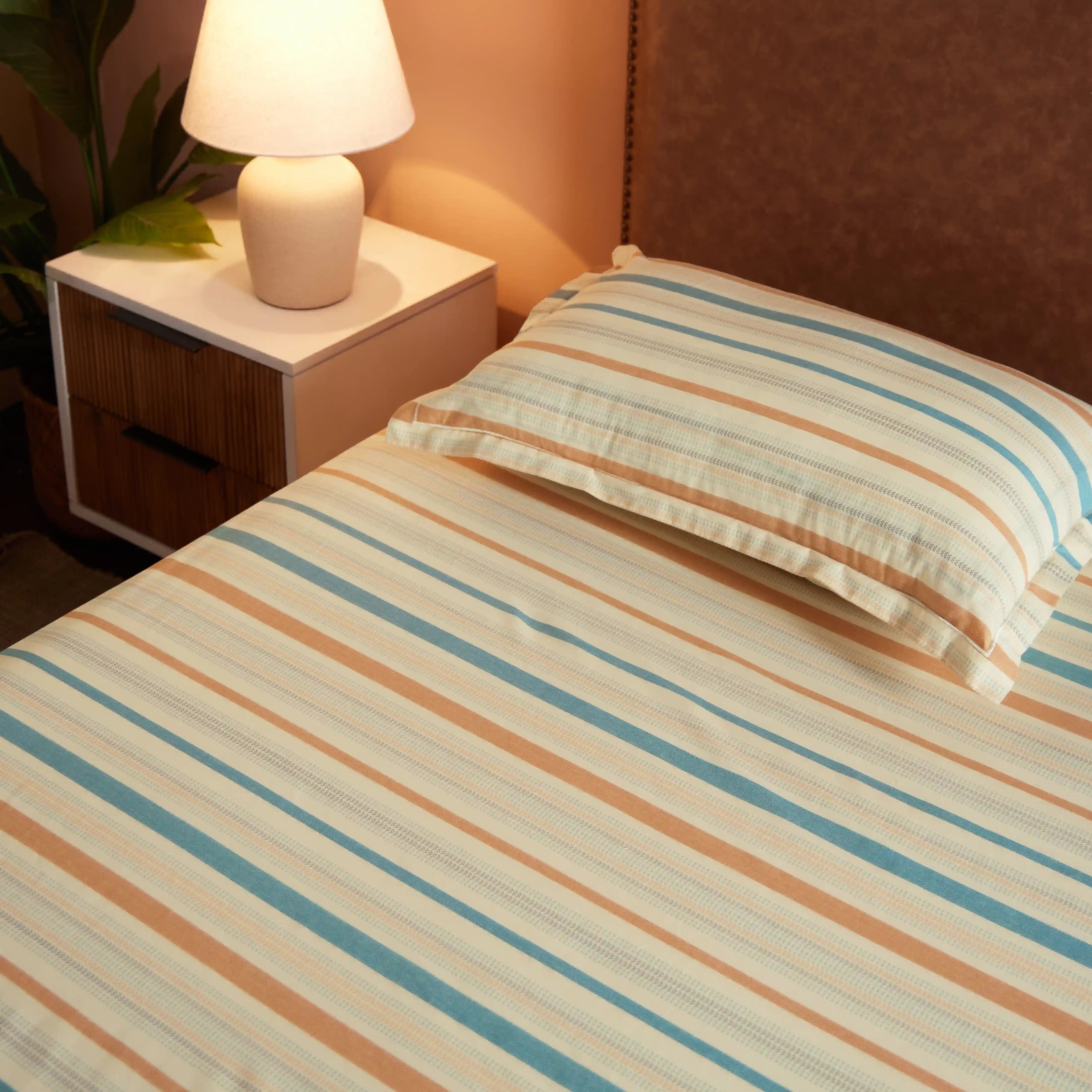 Threadscapes Printed Bedsheet Set-Multicolour Multicolour / Single
