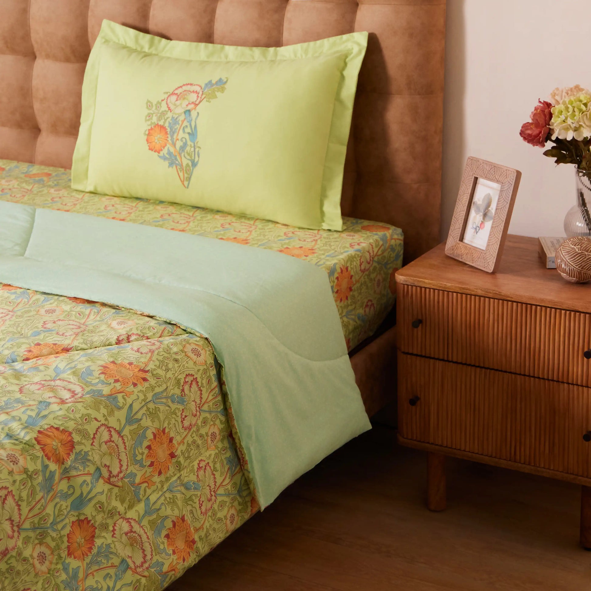Chippa Lane 100% 120GSM Cotton Comforter Green / Single