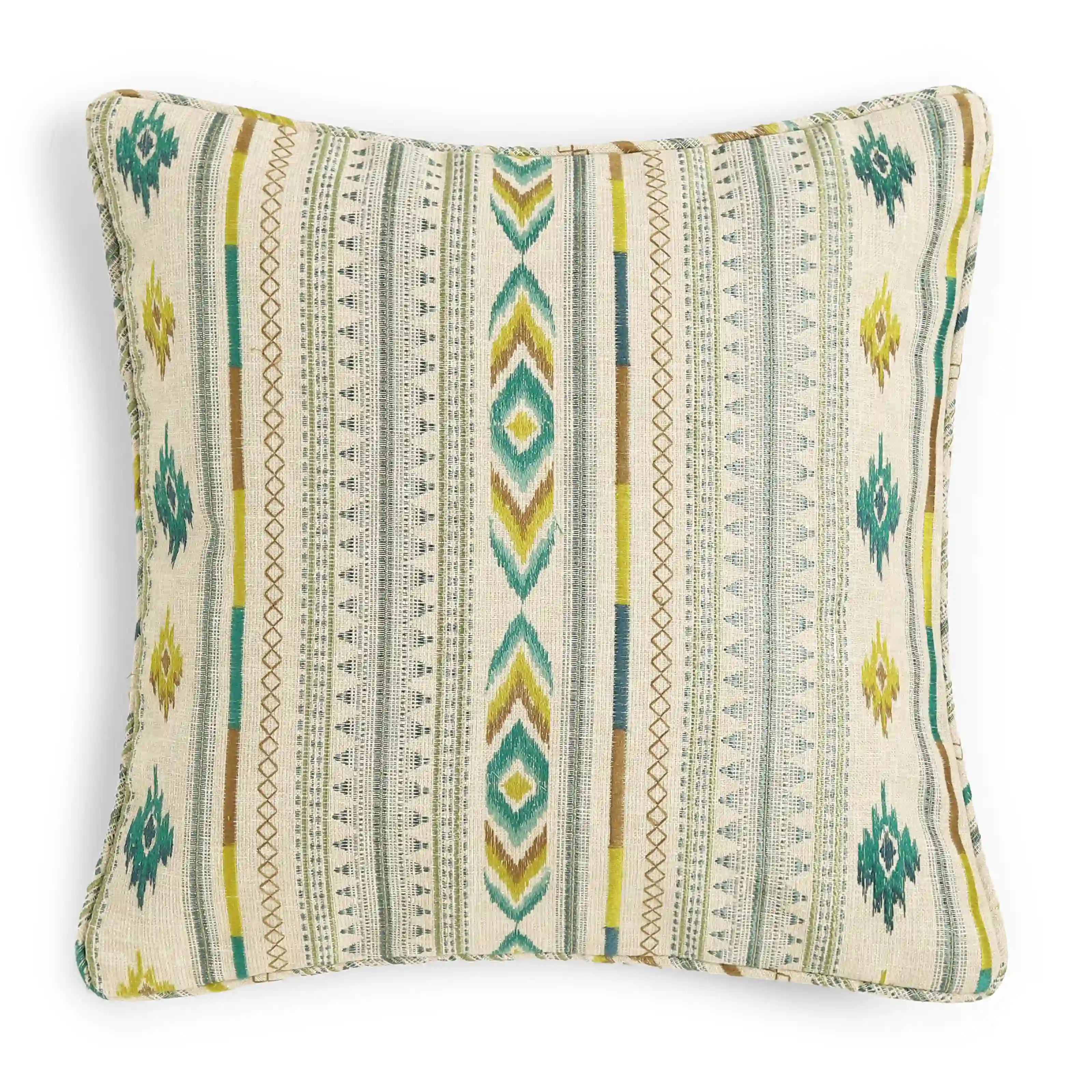 Espricia Woven Cushion Cover | Tribal Loom Turquoise / Cushion Cover (41cm x 41cm)