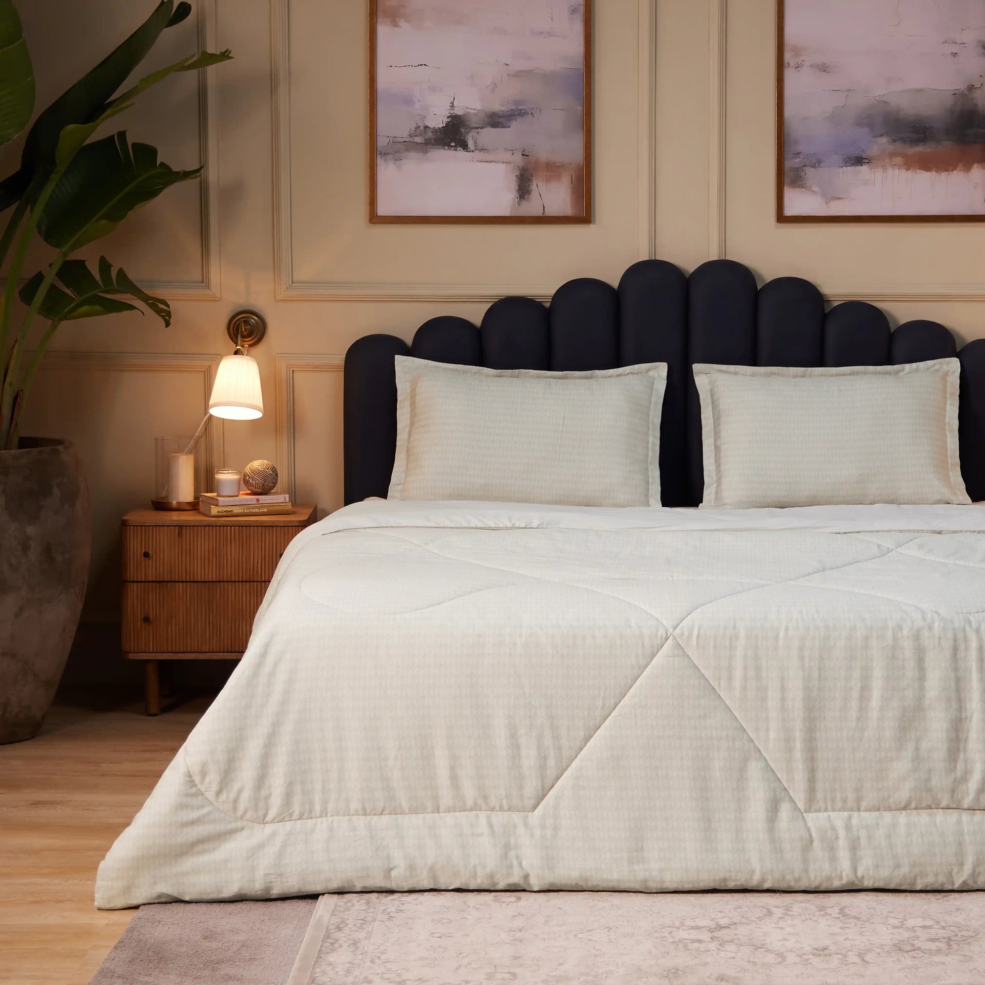 Yutori 100% Cotton Double Comforter Neutral Cream-Yutori / Double