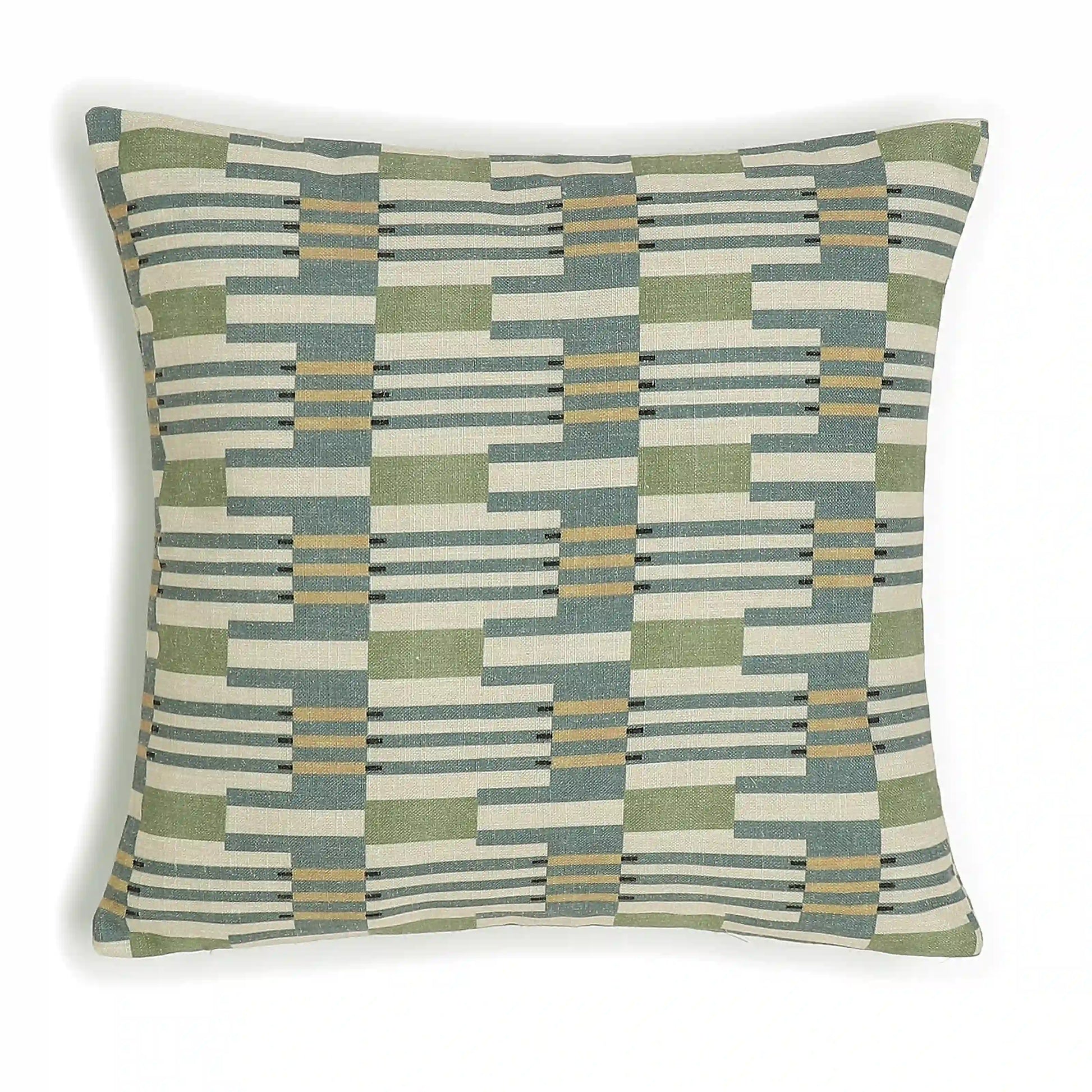Vissencia Printed Cushion Cover | Crafted Patterns Woodland Olive / Cushion Cover (41cm x 41cm)