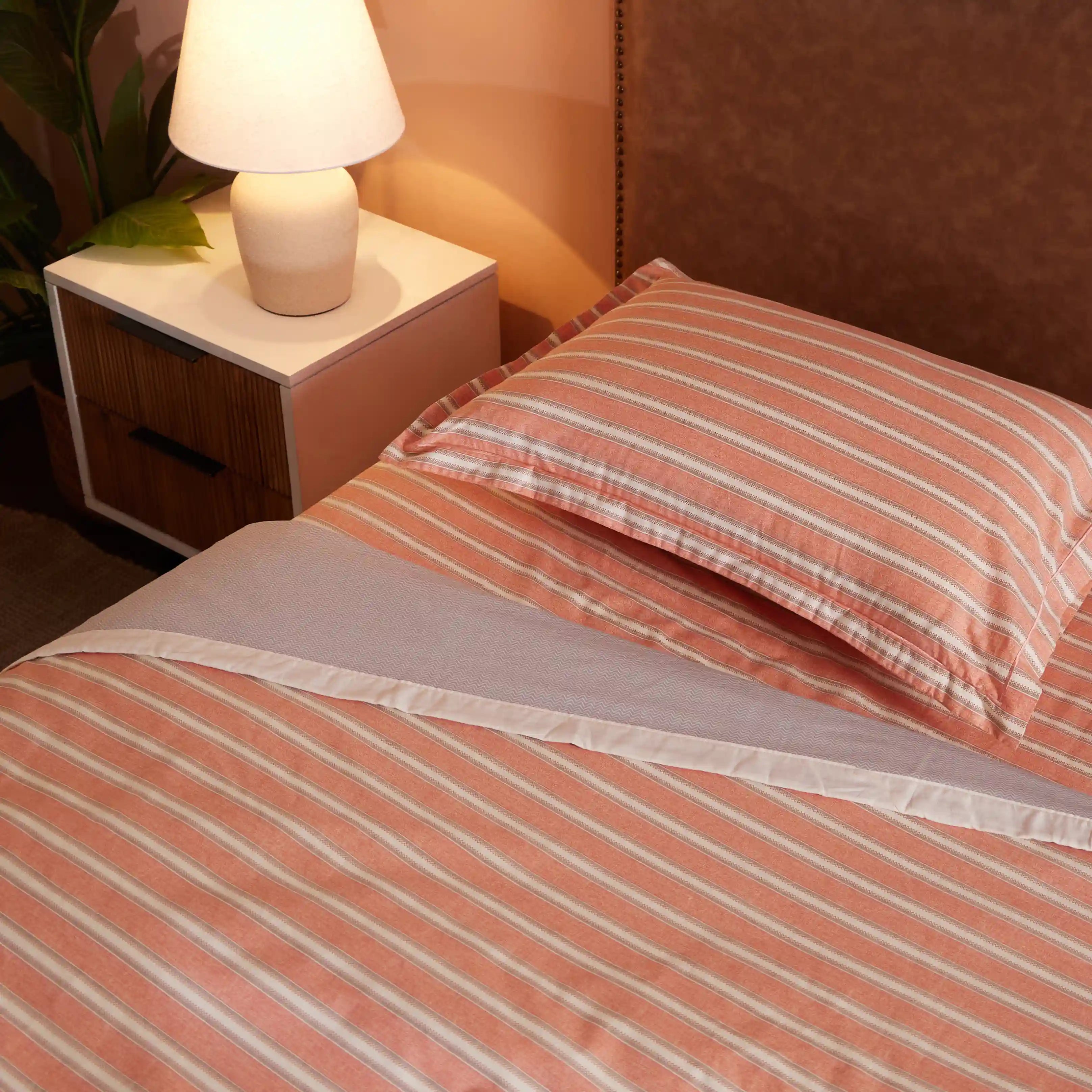 Threadscapes Printed Dohar-Peach Peach / Single