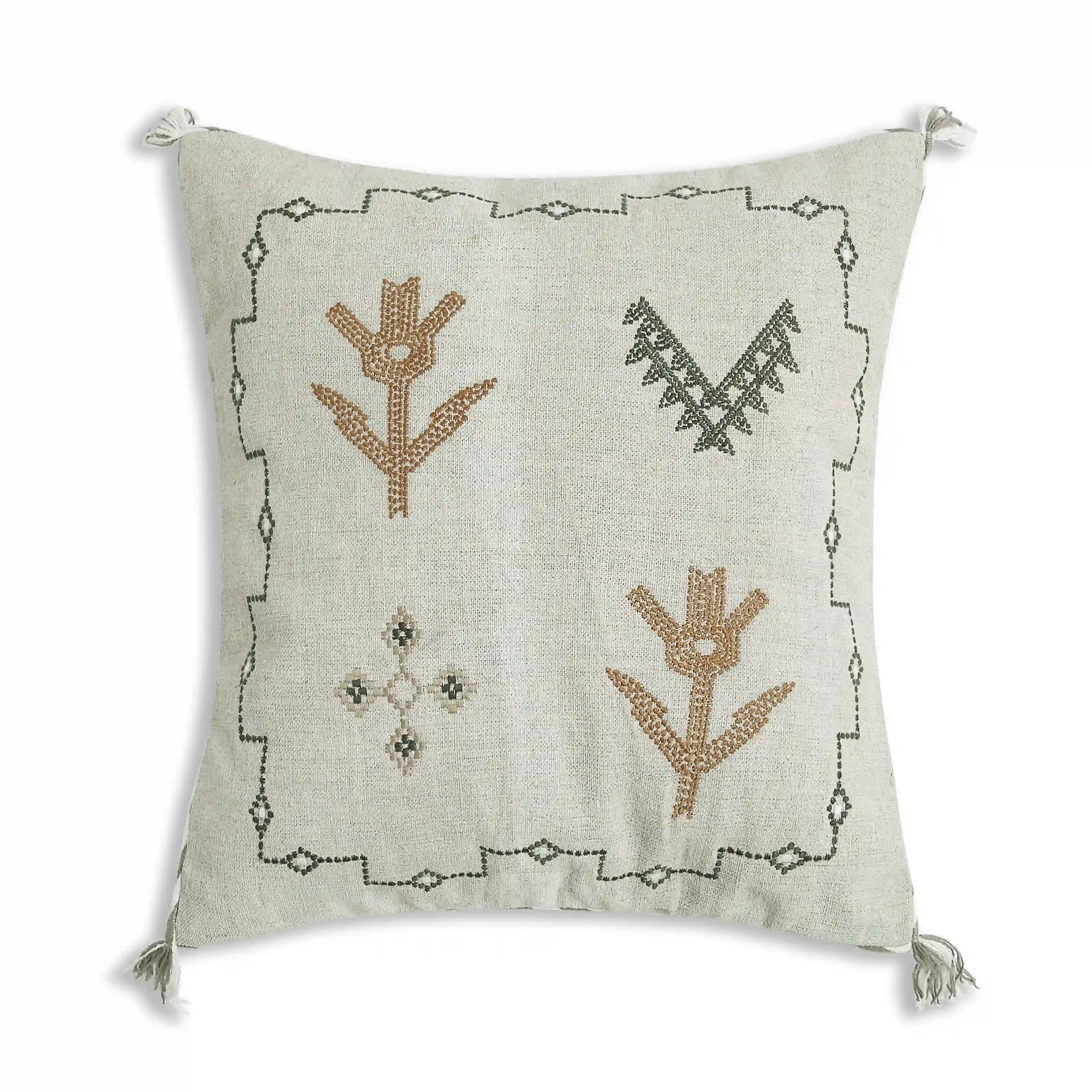 Espricia 100% Linen Woven Cushion Cover | Loom Tales Natural Oat / Cushion Cover (51cm x 51cm)
