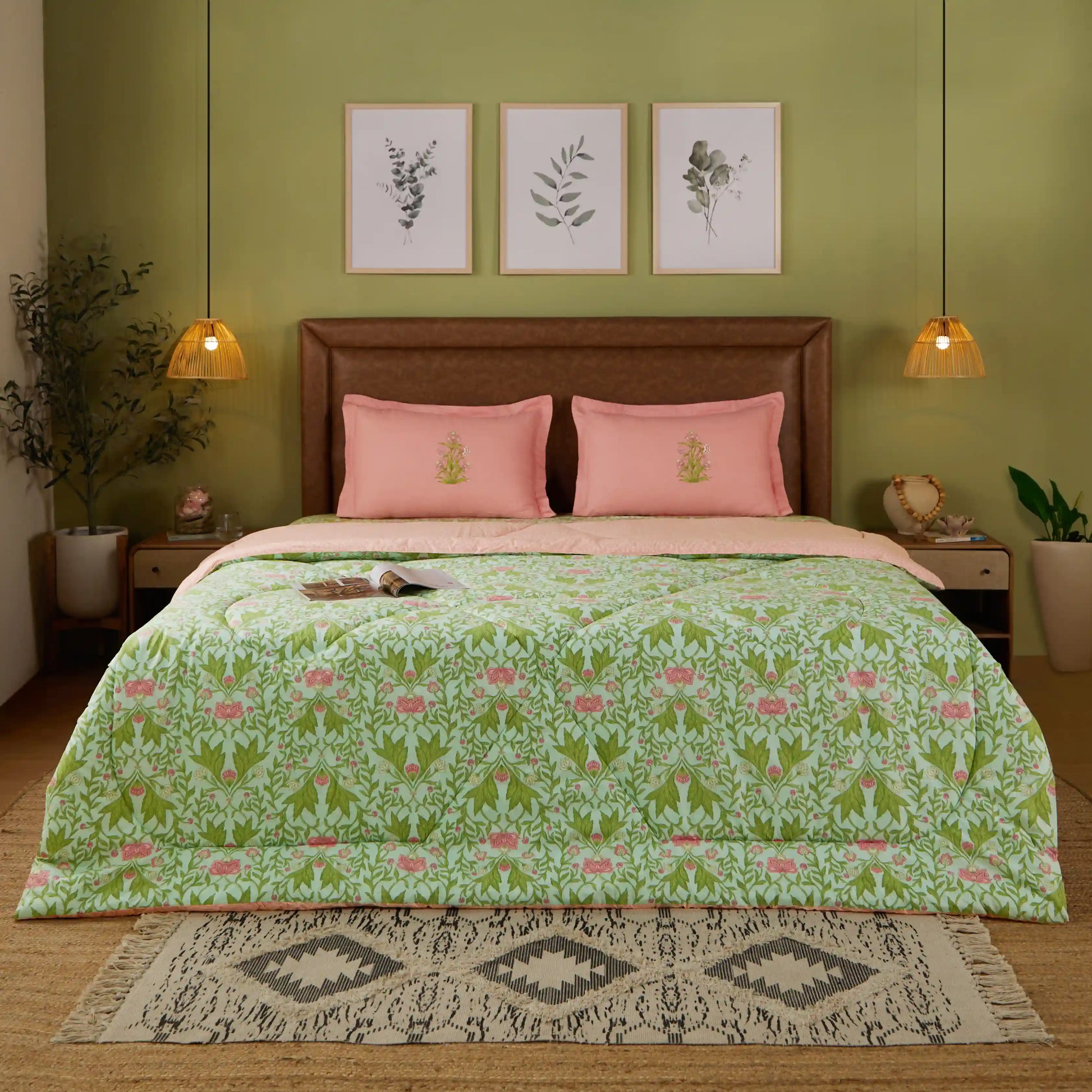 Chippa Lane 100% 240GSM Cotton Comforter Sage Mint / Double