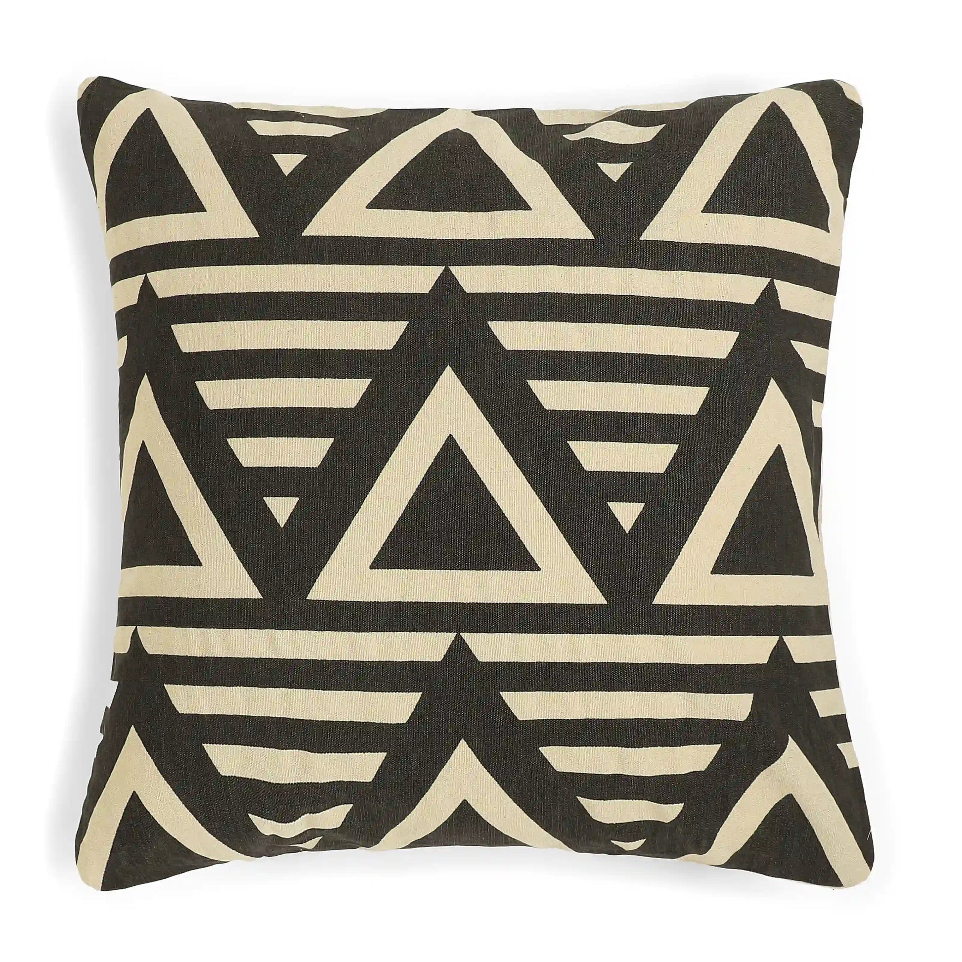 Vissencia 100% Cotton Printed Cushion Cover | Nomadic Tales Grey / Cushion Cover (51cm x 51cm)