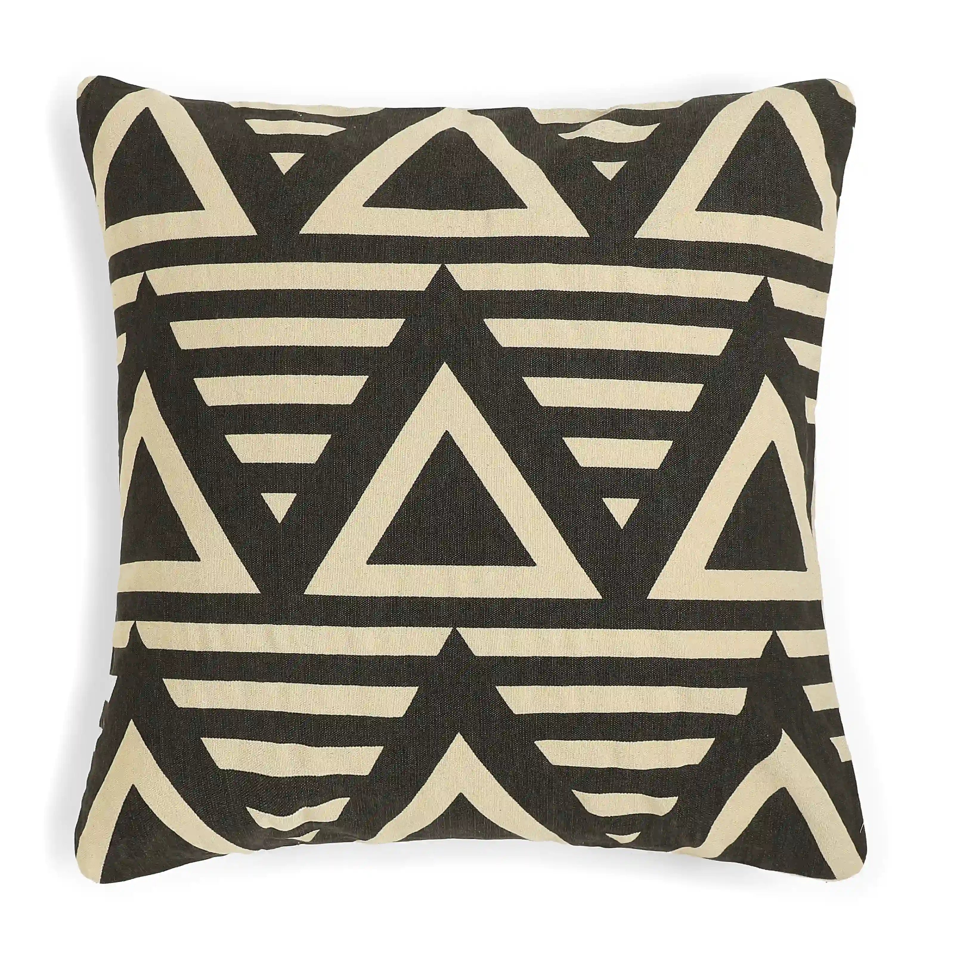 Vissencia 100% Cotton Printed Cushion Cover | Nomadic Tales Grey / Cushion Cover (51cm x 51cm)
