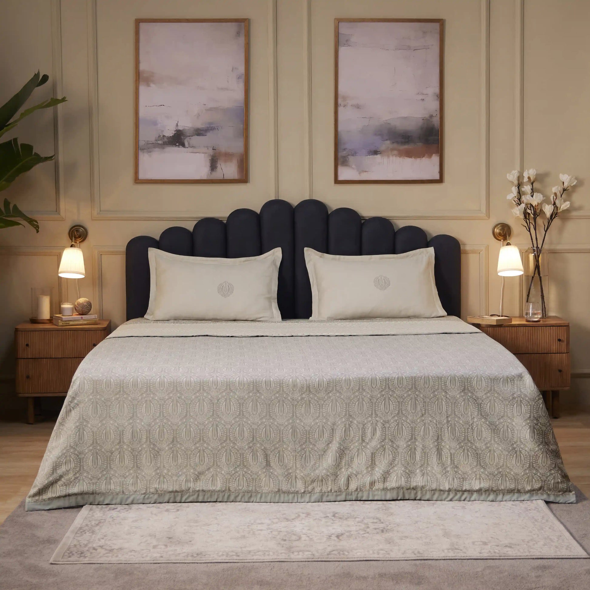 Fergana 100% Cotton Dohar Grey / Double