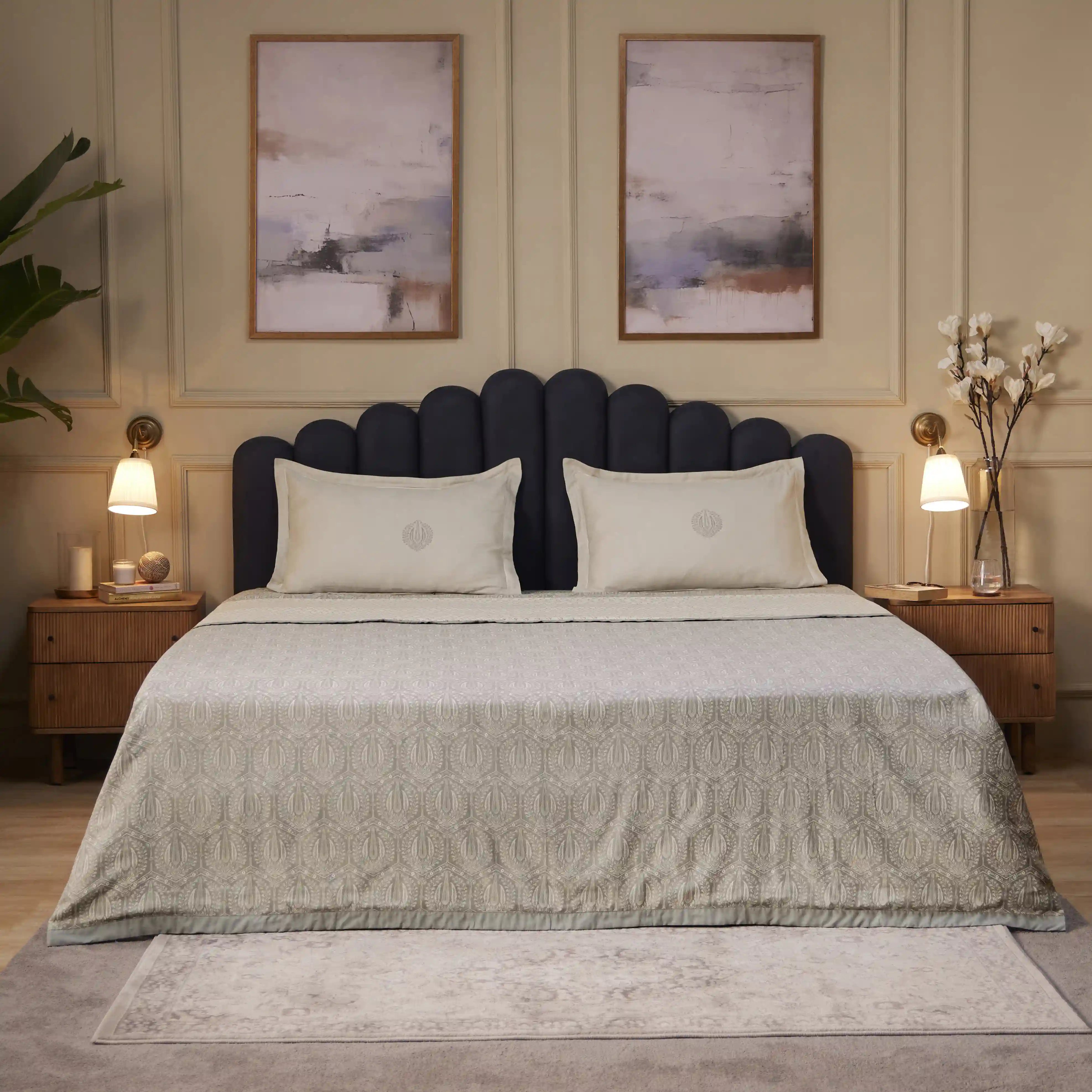 Fergana 100% Cotton Dohar Grey / Double