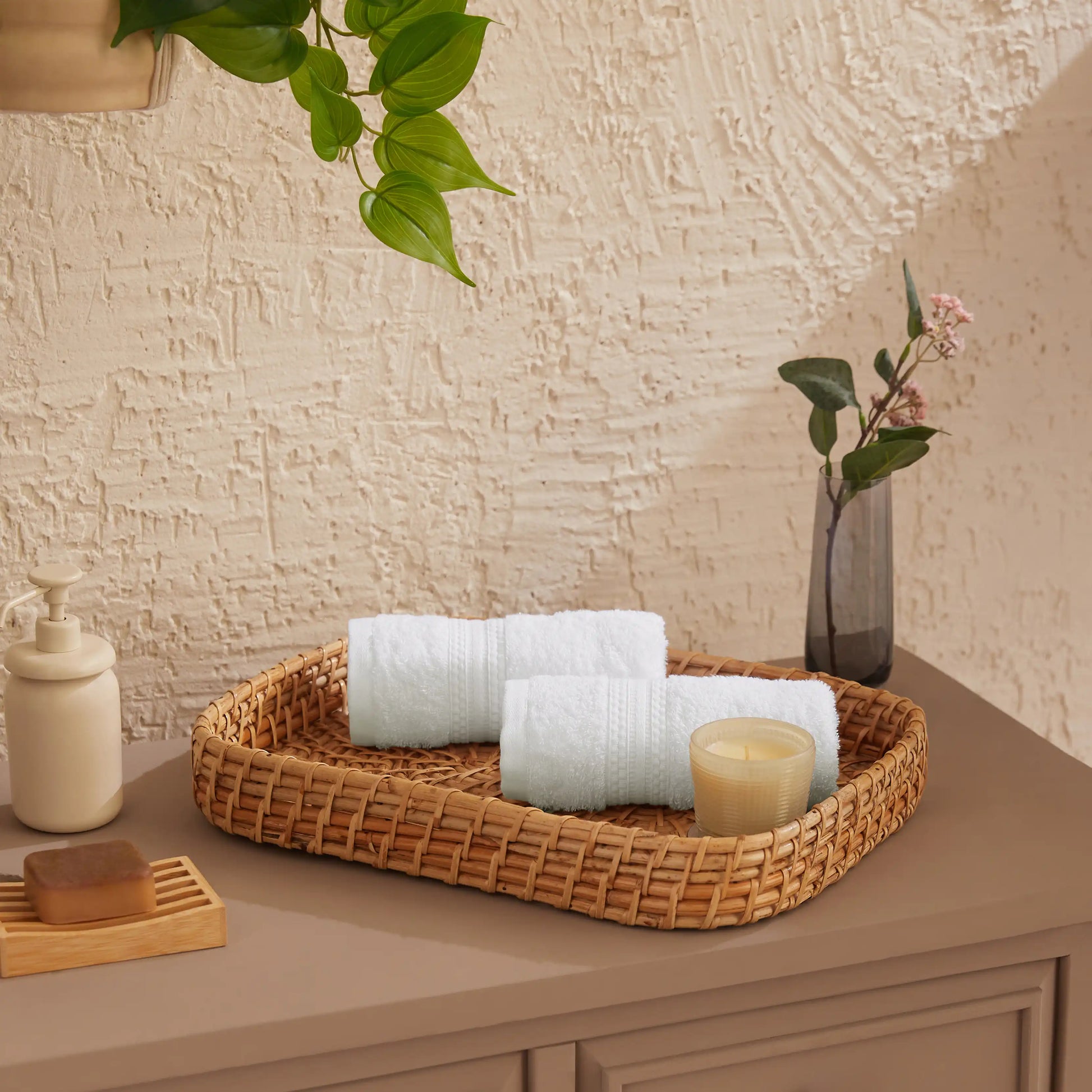 Paleto 100% Cotton Hand Towel Optical White / Hand Towel (40cm x 60cm)
