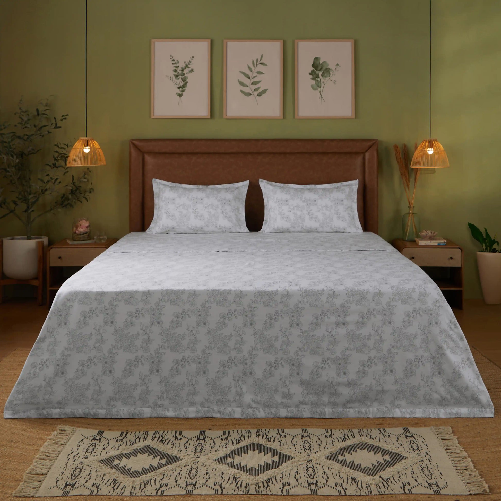 Bloomshire Classic | Everyday Charm Printed Reversible Dohar with Super Soft Flannel Layering-Grey Grey / Double