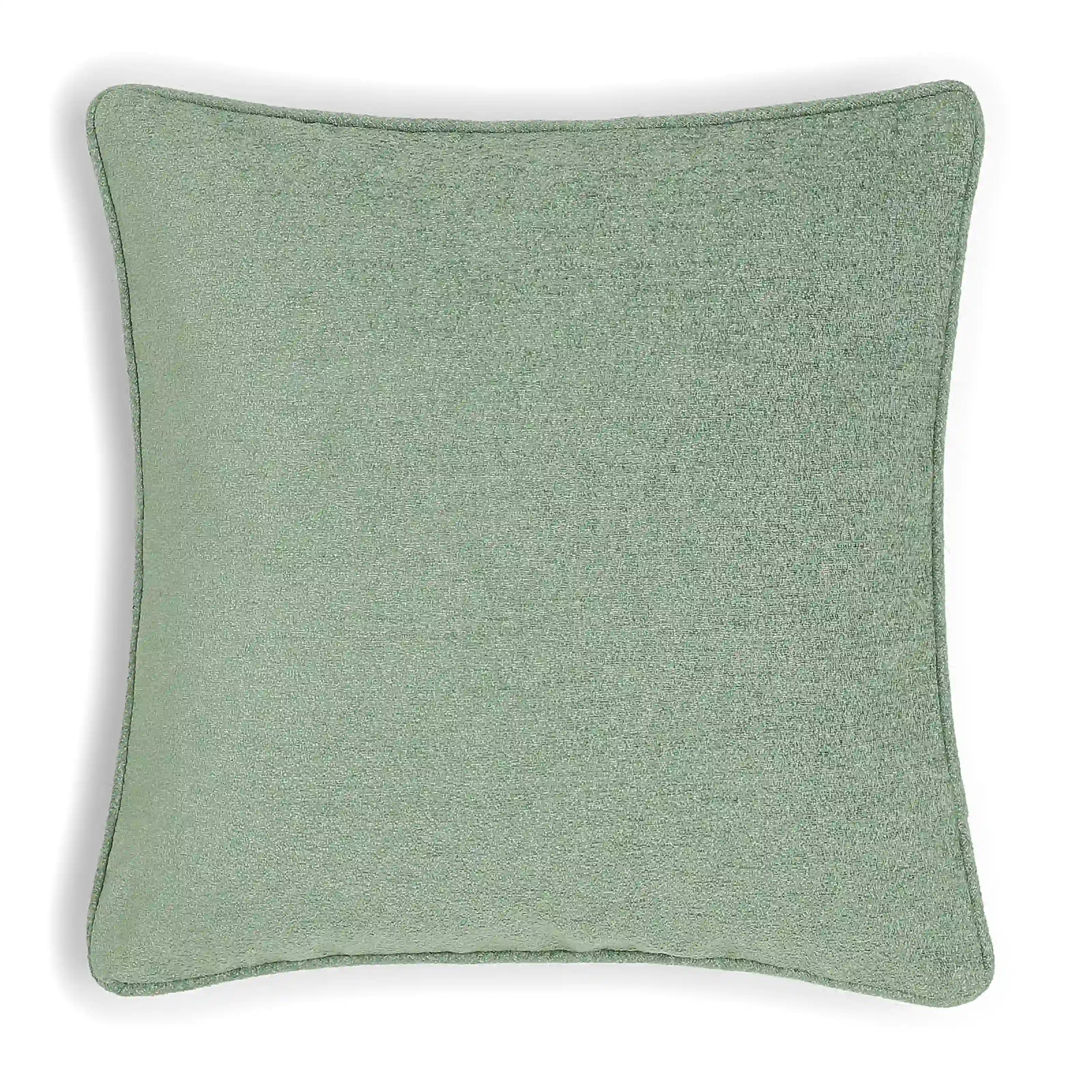 Vissencia Solid Cushion Cover | Textured Crush Sage Mist / Cushion Cover (41cm x 41cm)