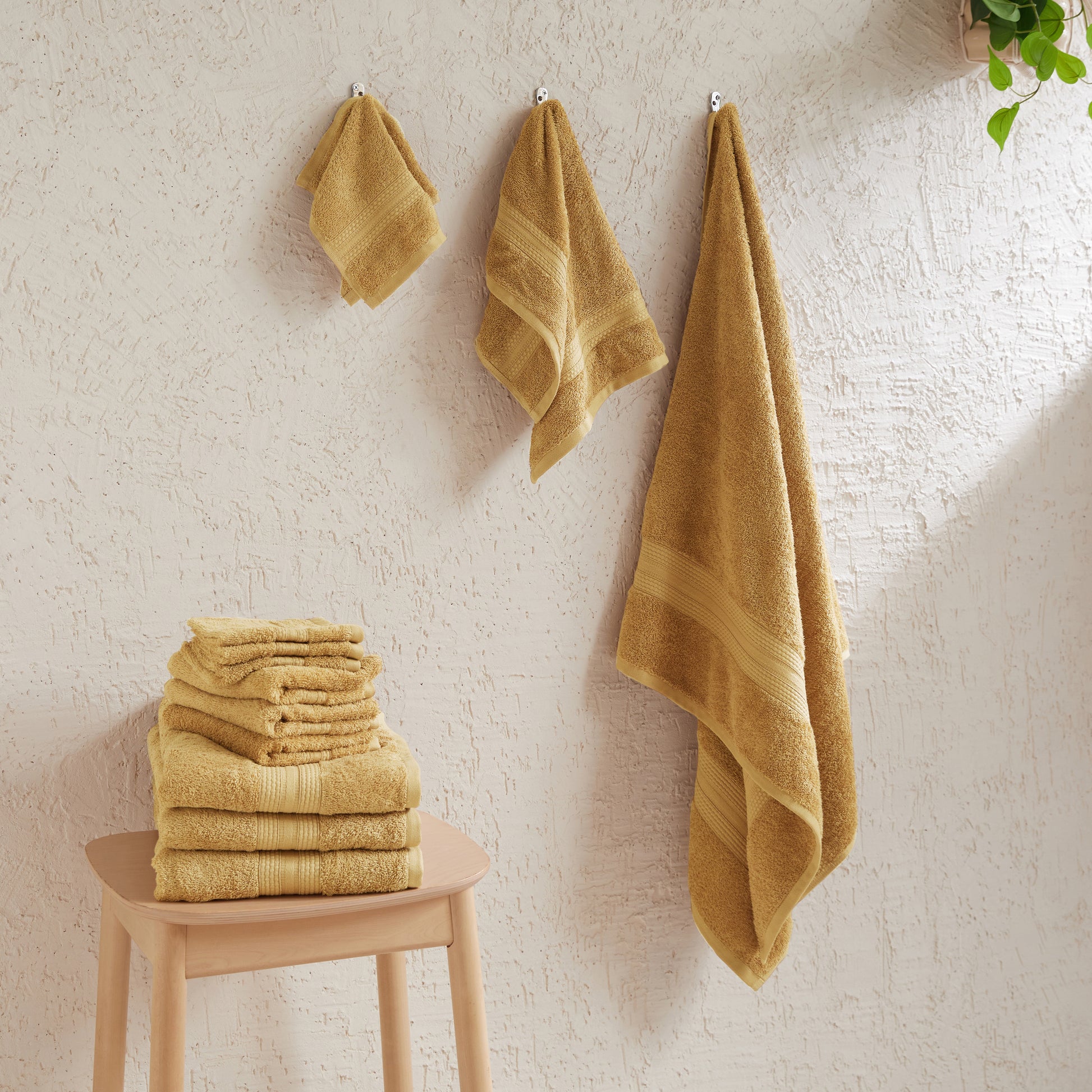 Paleto 100% Cotton Towel Set - Pack Of 12 Beige / 12 Piece Set
