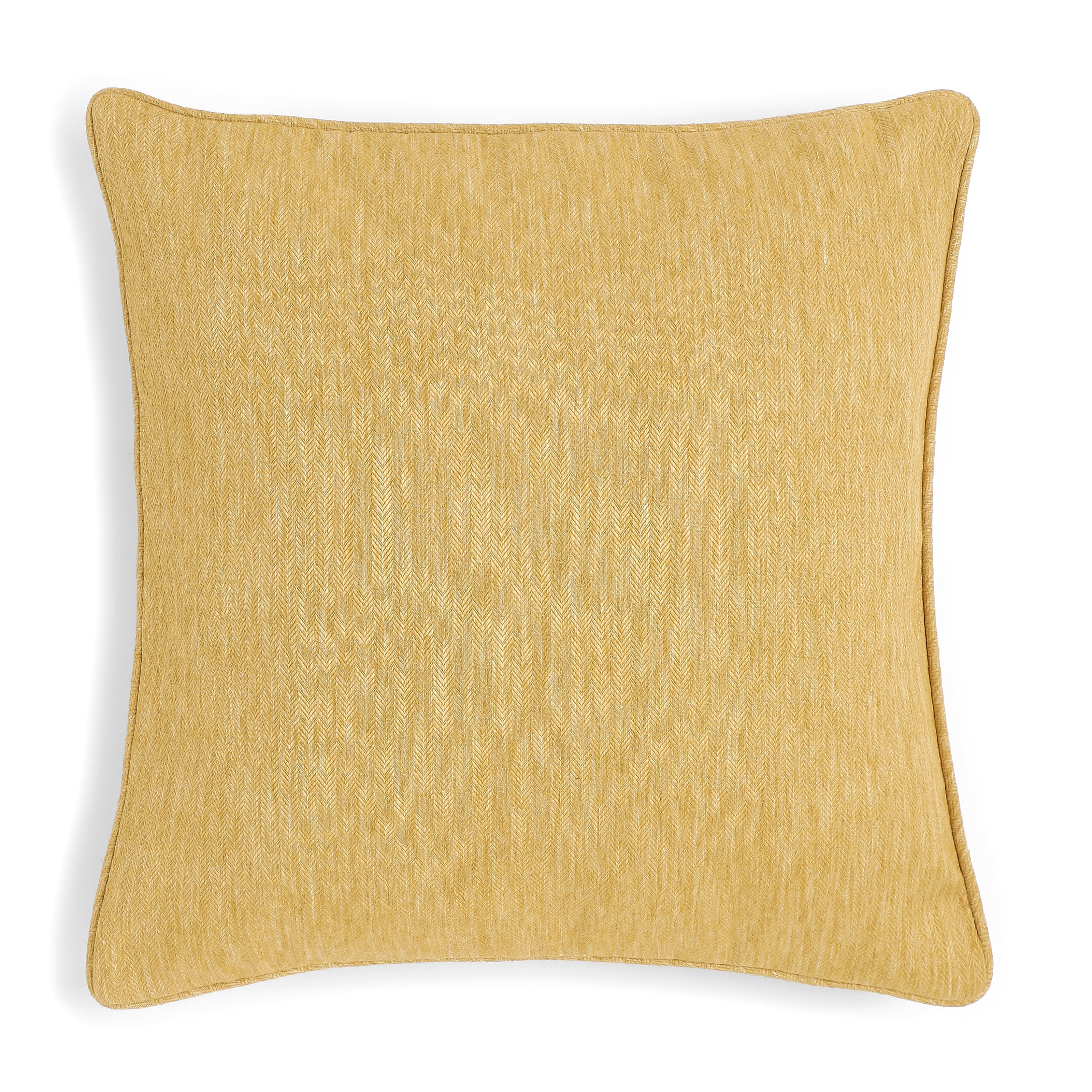 Vissencia 282 GSM Poly-Cotton-Linen Cushion Cover | Mustard