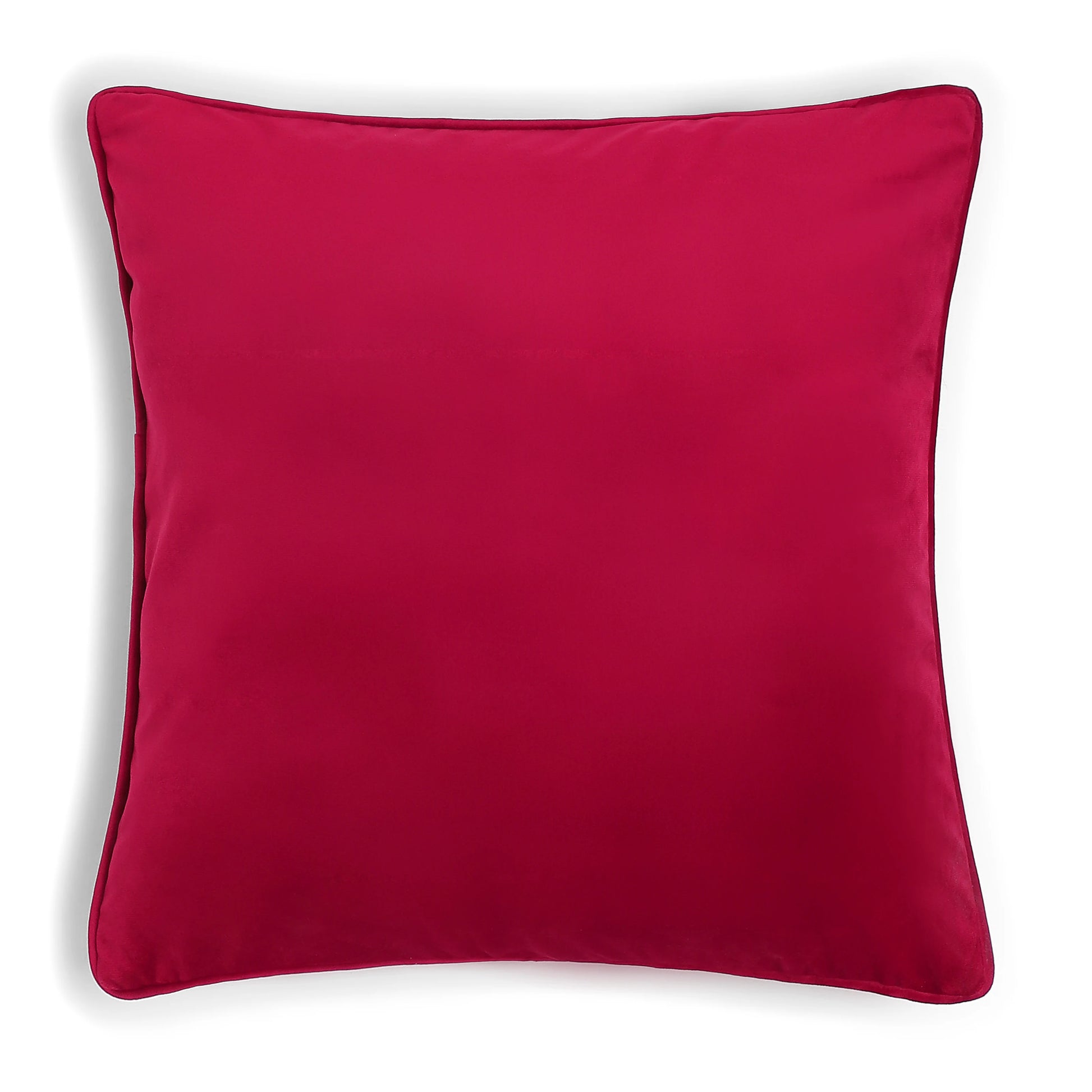 Vissencia Solid Cushion Cover | Autumn Hues Ruby Red / Cushion Cover (41cm x 41cm)