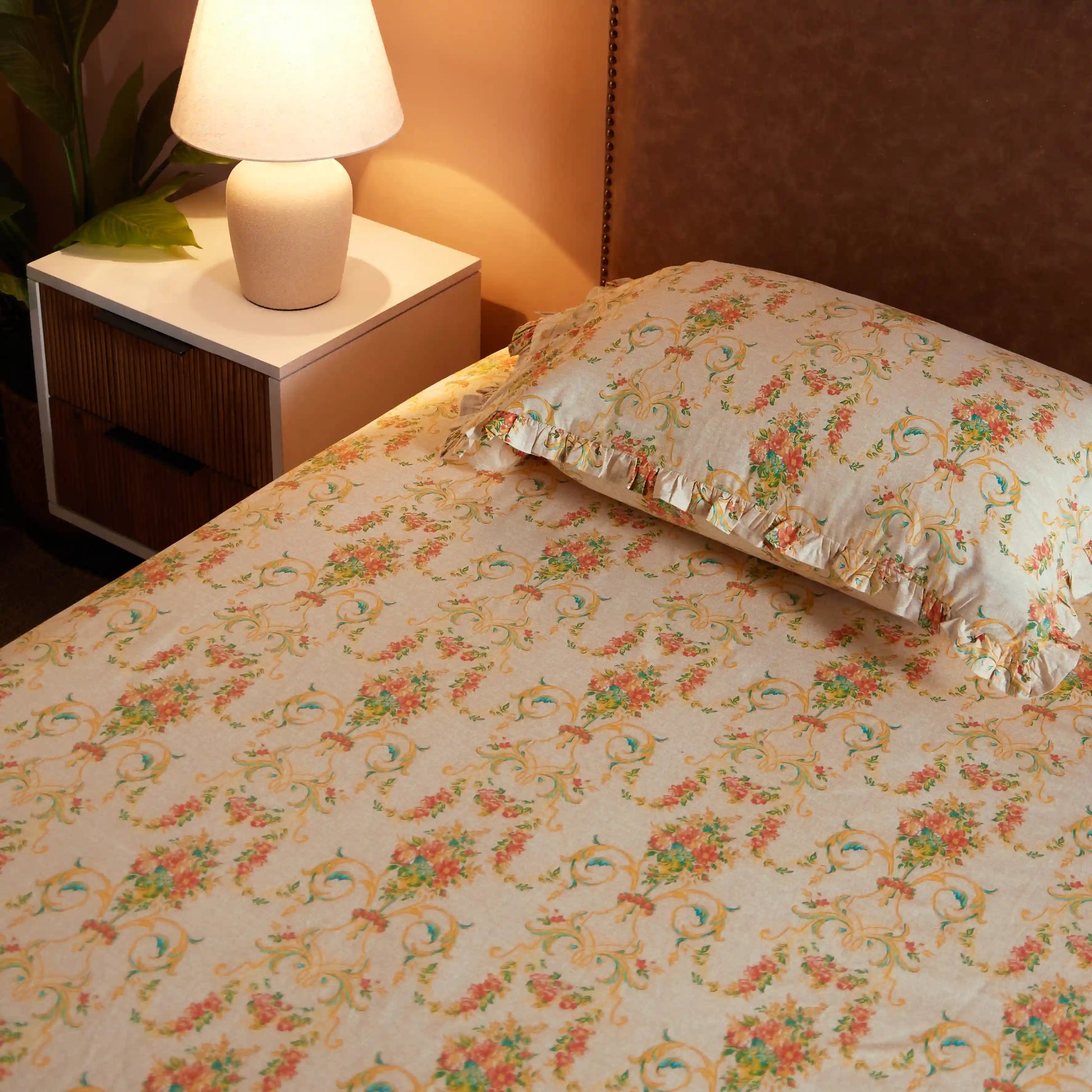 Bloomshire Luxe 100% Cotton Bedsheet Set Multicolour / Single