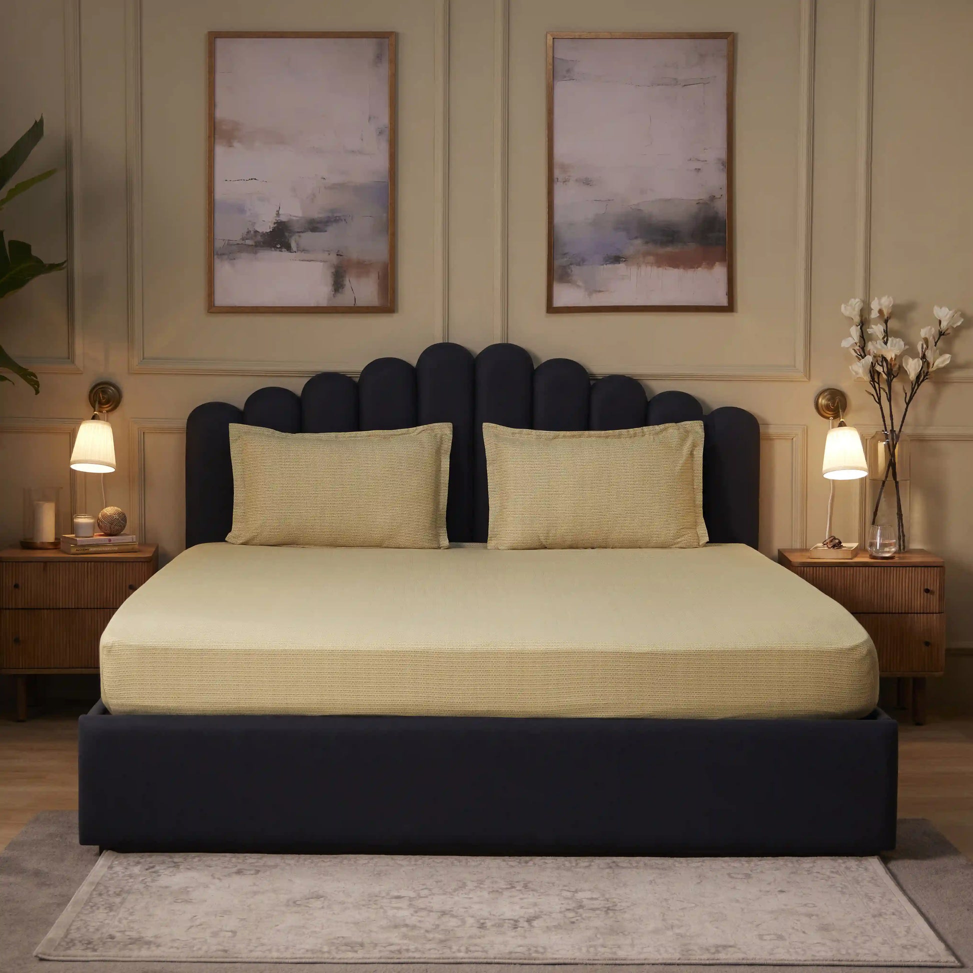 Yutori 100% Cotton Super King Bedsheet Set Nude / Super King