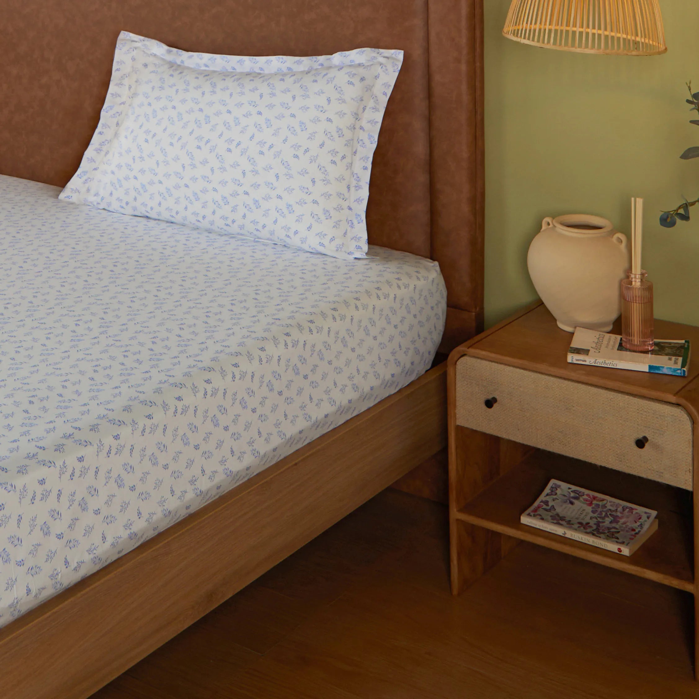 Bloomshire Classic | Everyday Charm Printed Cotton Bedsheet Set-Purple Purple / Single