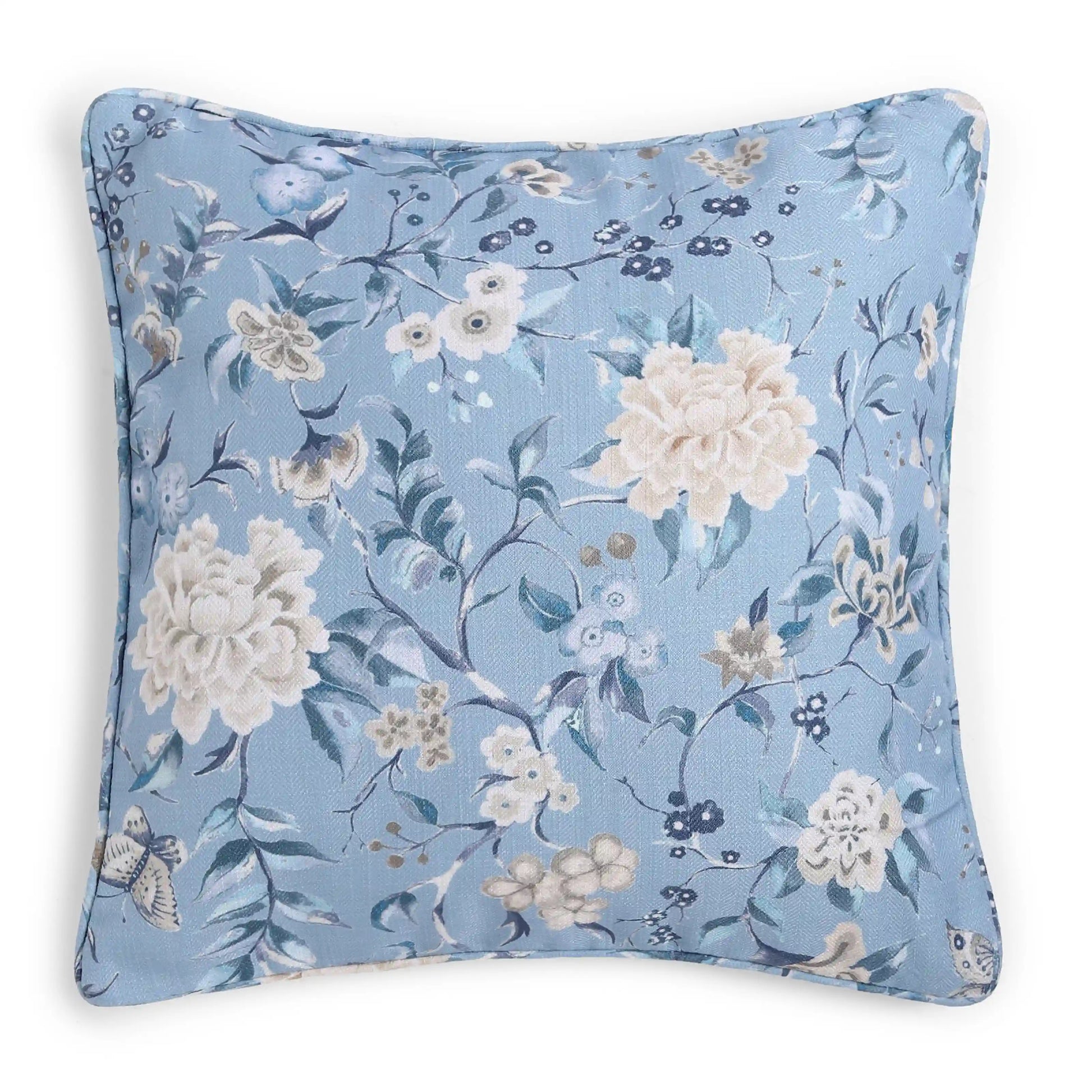 Espricia Printed Cushion Cover | Gardenia Azure / Cushion Cover (51cm x 51cm)