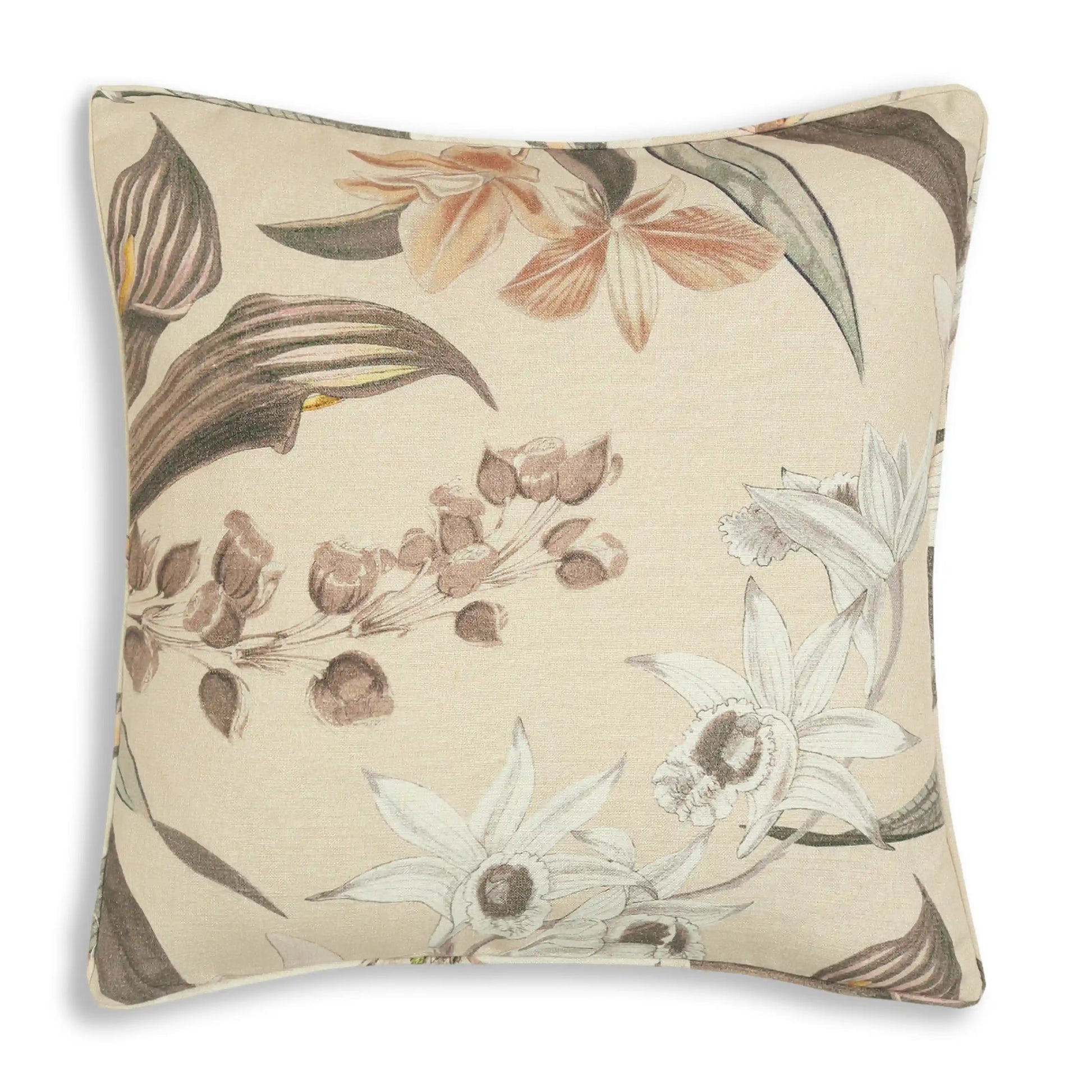 Espricia Printed Cushion Cover | Botanic Hues Sepia / Cushion Cover (51cm x 51cm)