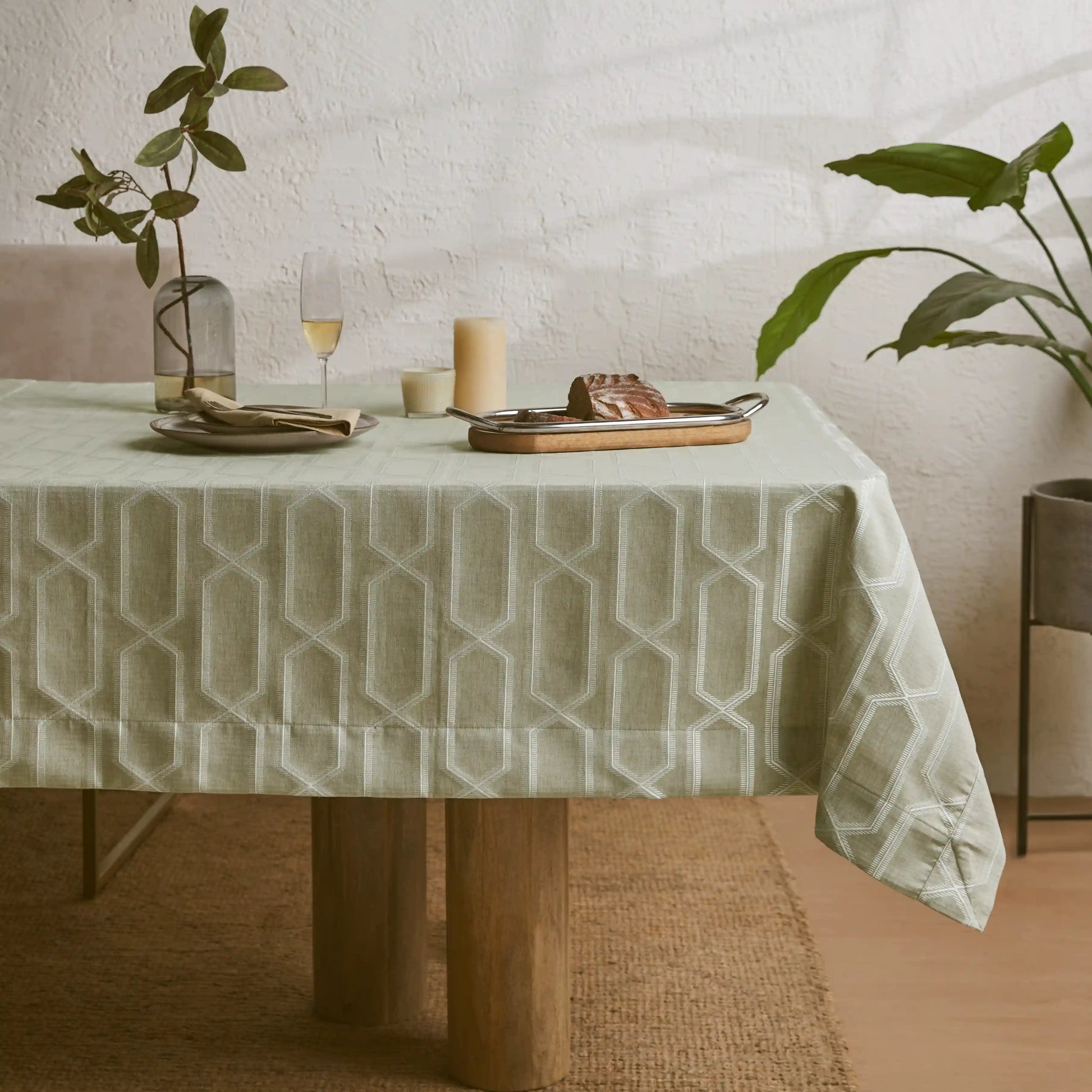 Adonare Printed Table Cloth Cloud Ash / Table Cloth (150cm x 200cm)