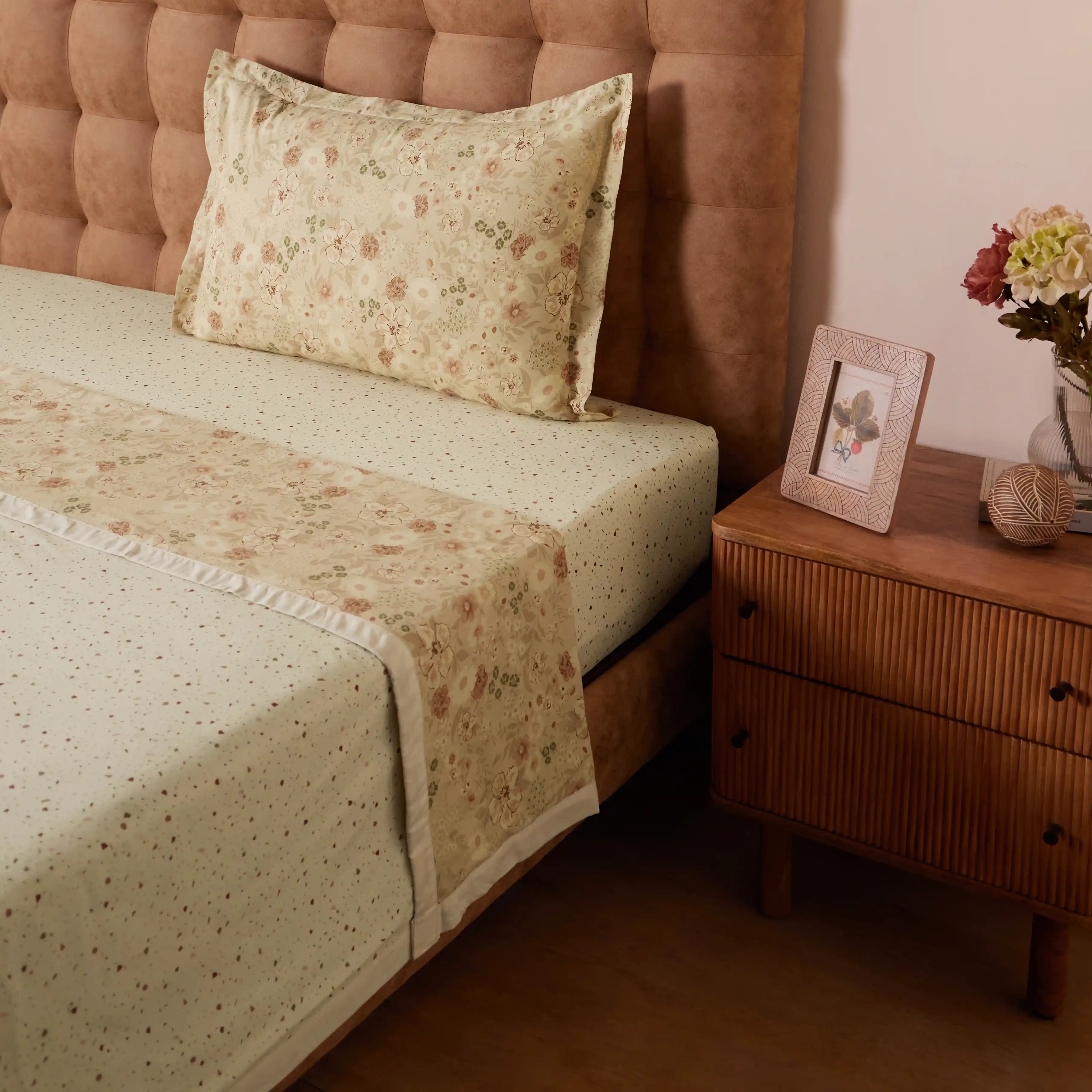 Mishella Printed Cream Dohar Cream / Single