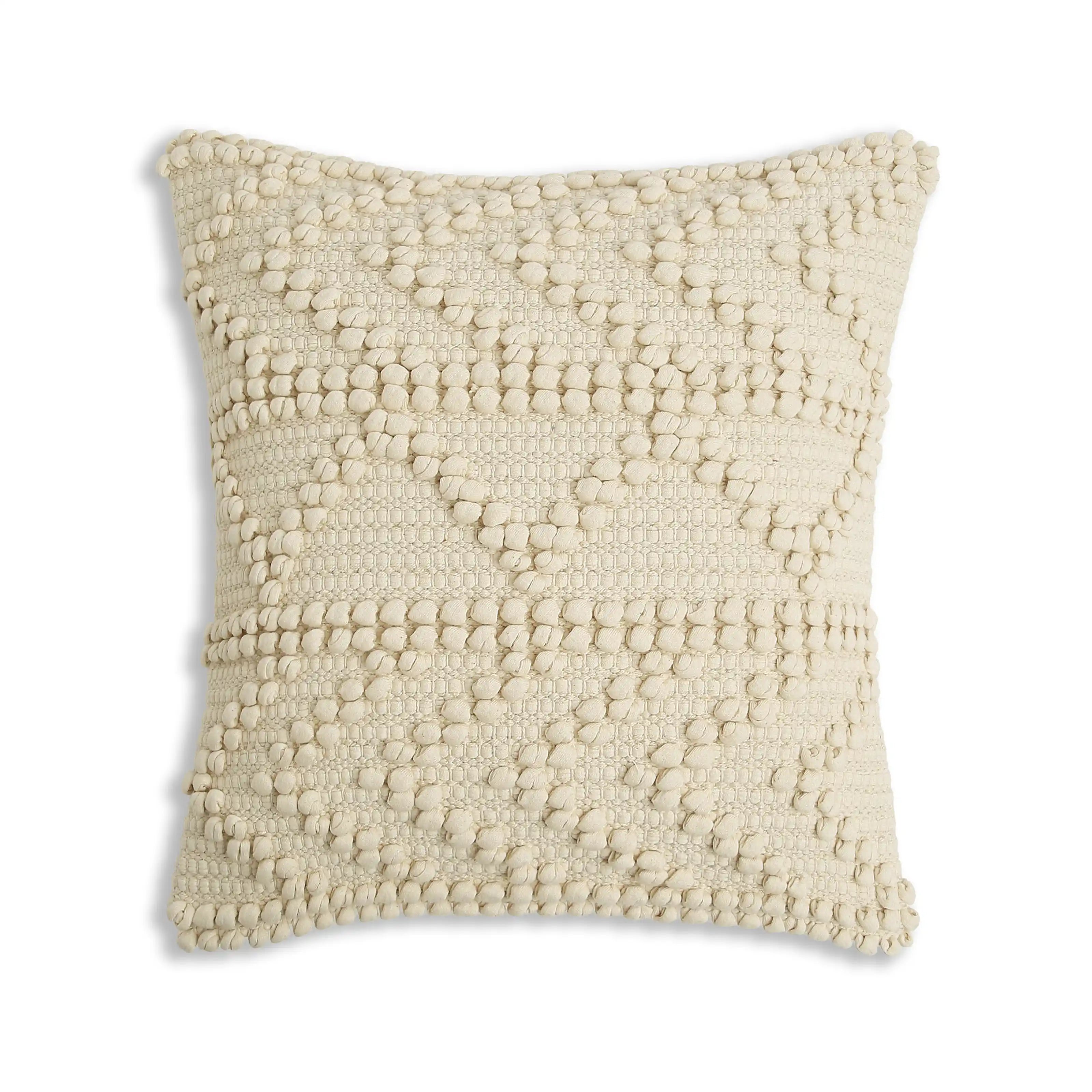 Espricia 100% Cotton Cushion Cover | Boho Soul Vanilla / Cushion Cover (51cm x 51cm)
