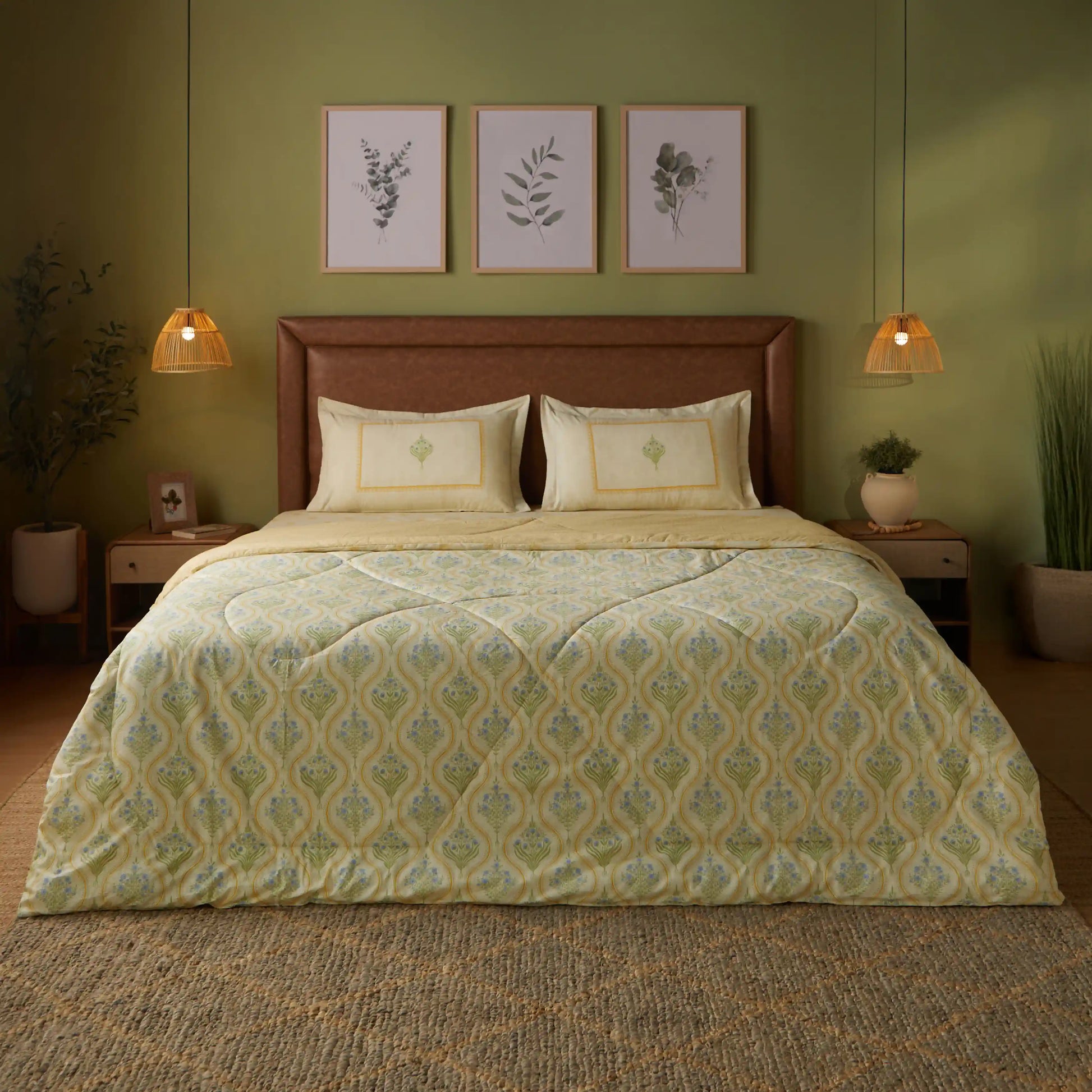 Chippa Lane 100% 120GSM Cotton Comforter Mustard / Double