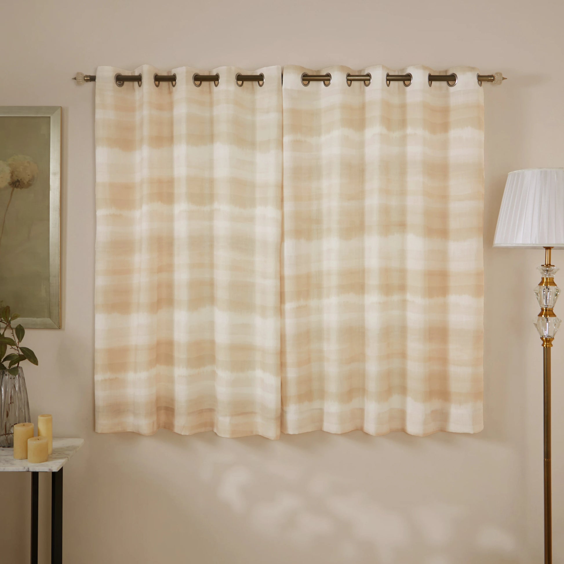Meriga Set Of 2 Sheer Readymade Curtains | 
Ethereal Waves Opal / Window (5ft X 4.4ft)