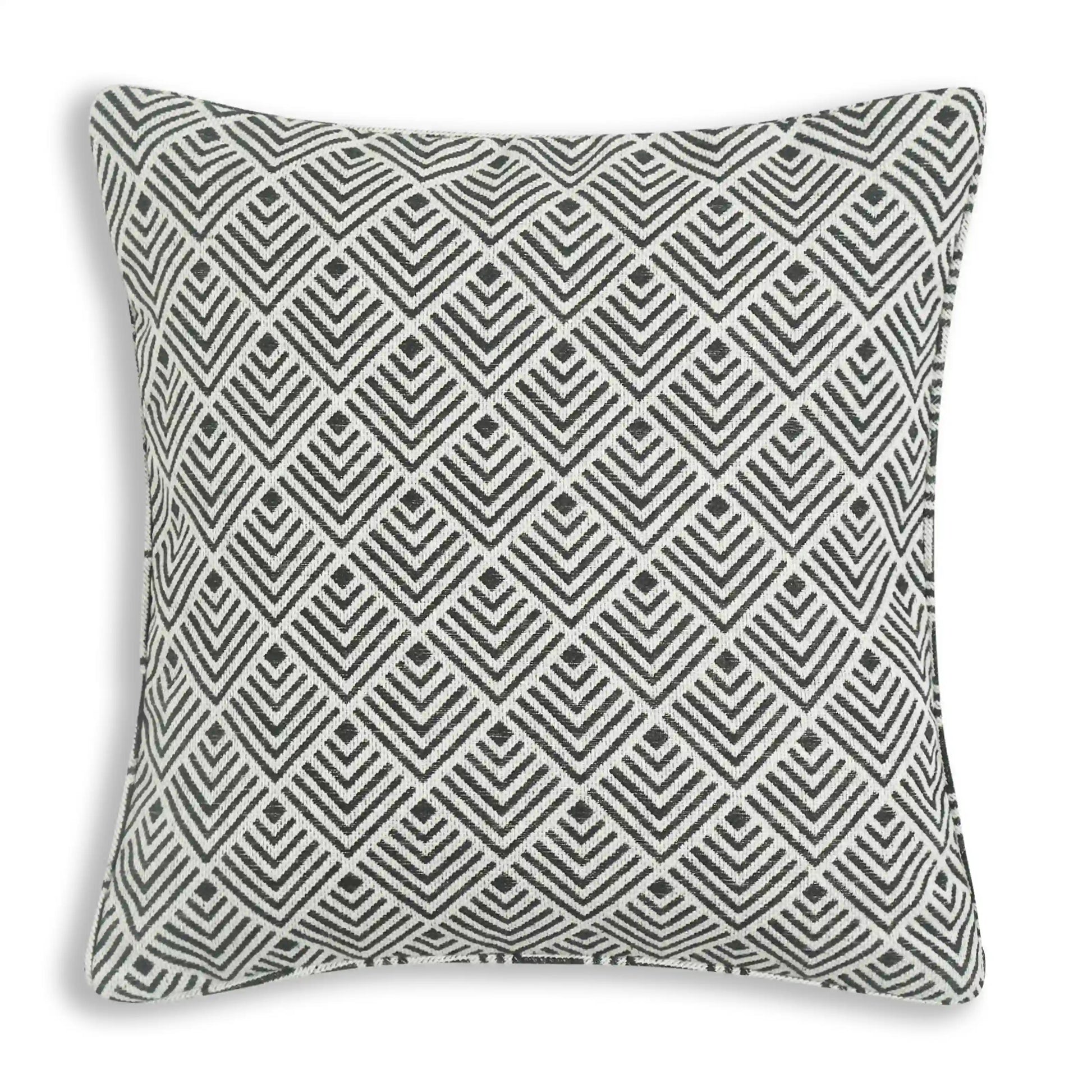 Espricia Woven Cushion Cover | Monochrome Threads Black / Cushion Cover (41cm x 41cm)