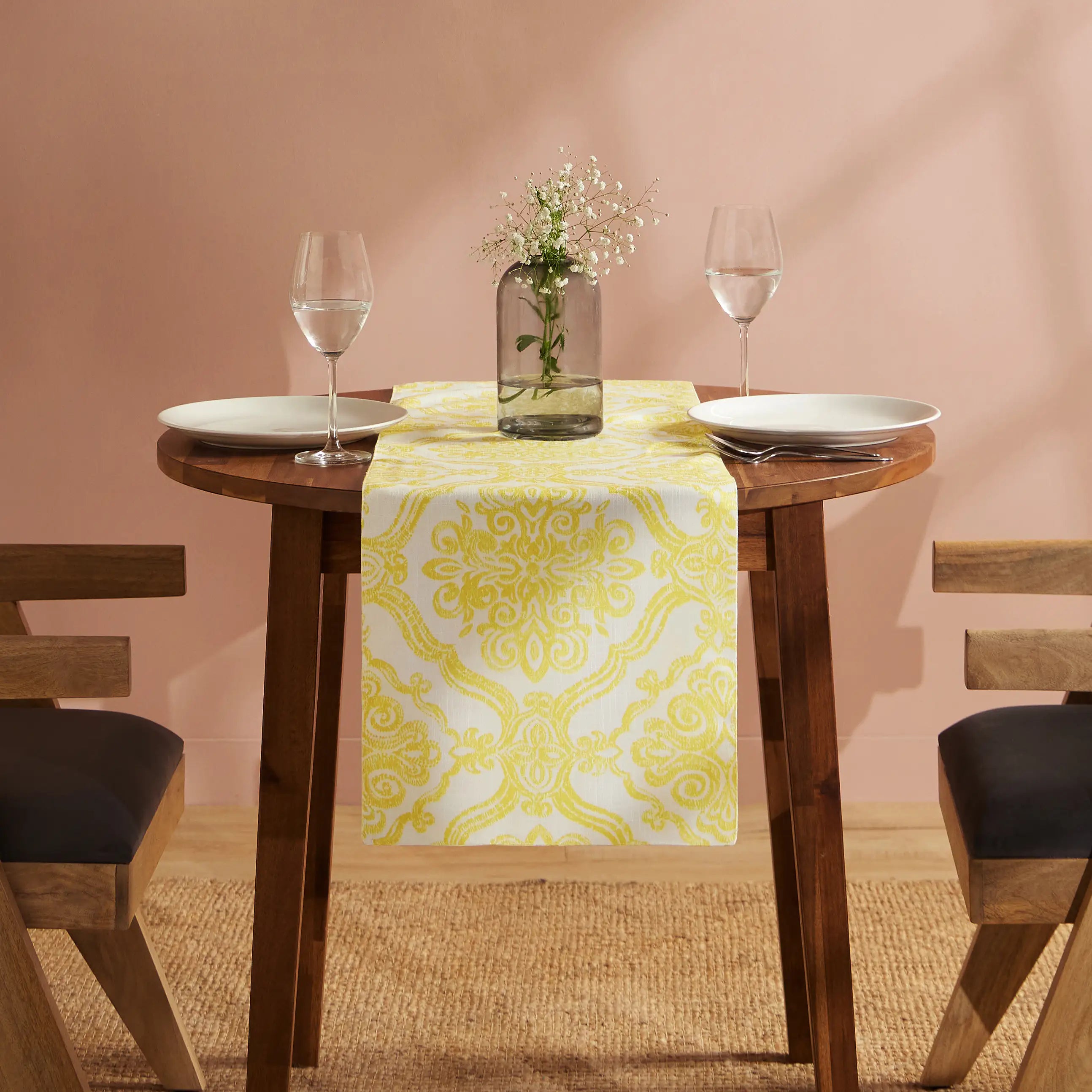 Nonna's Home 100% Polyester Table Runner Vintage Baroque / Table Runner (34cm x 120cm)