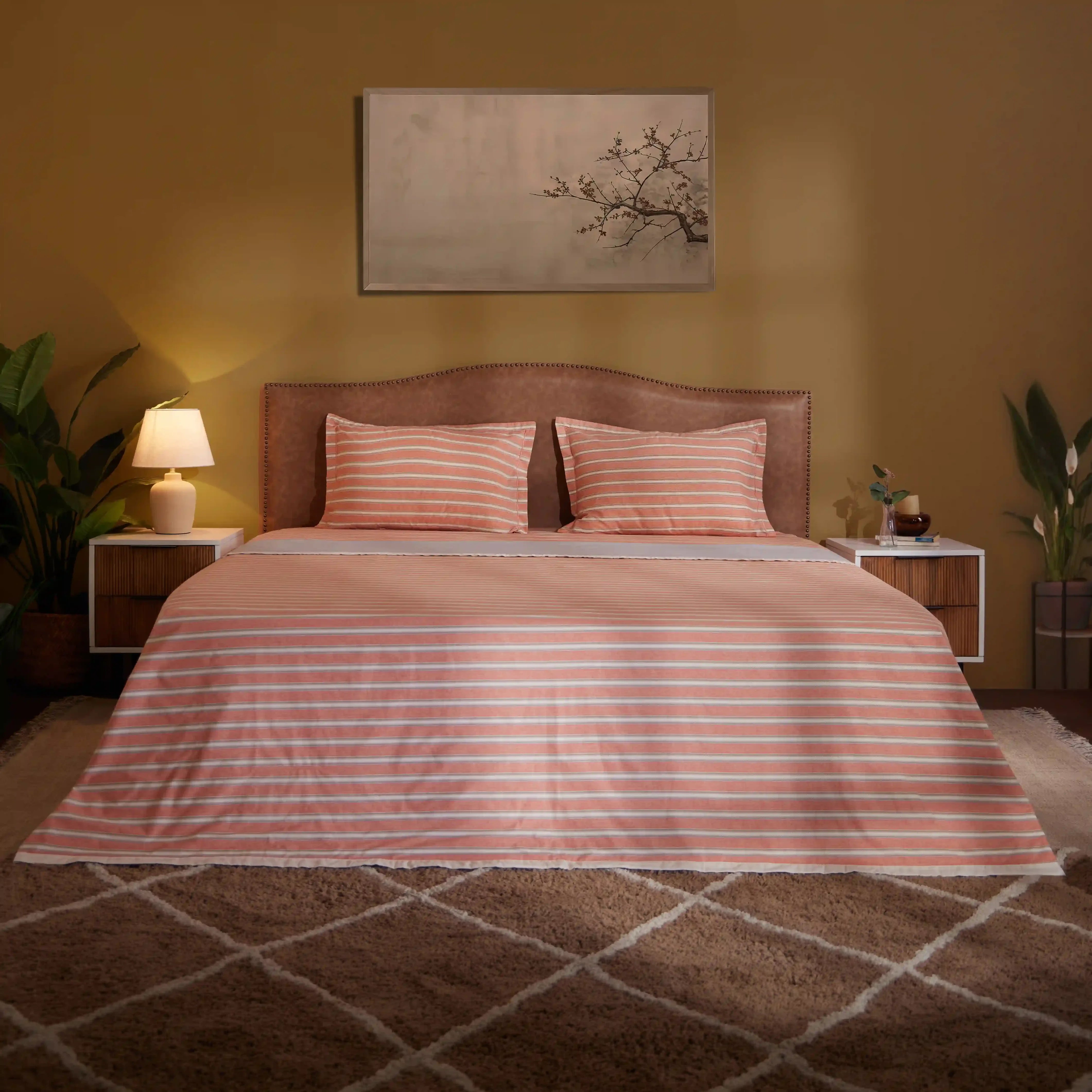 Threadscapes Printed Dohar-Peach Peach / Double