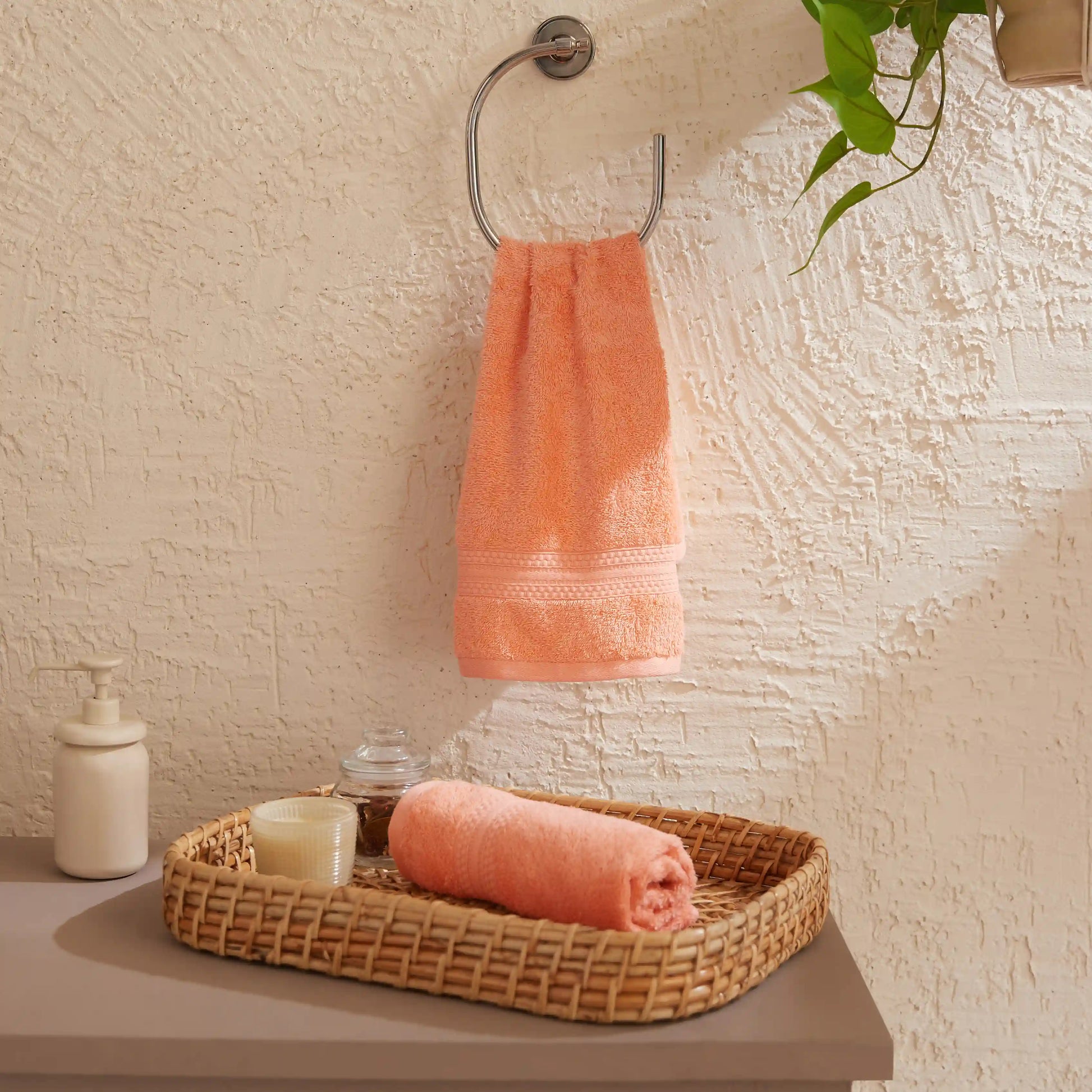 Paleto 100% Cotton Hand Towel Peach Fuzz / Hand Towel (40cm x 60cm)