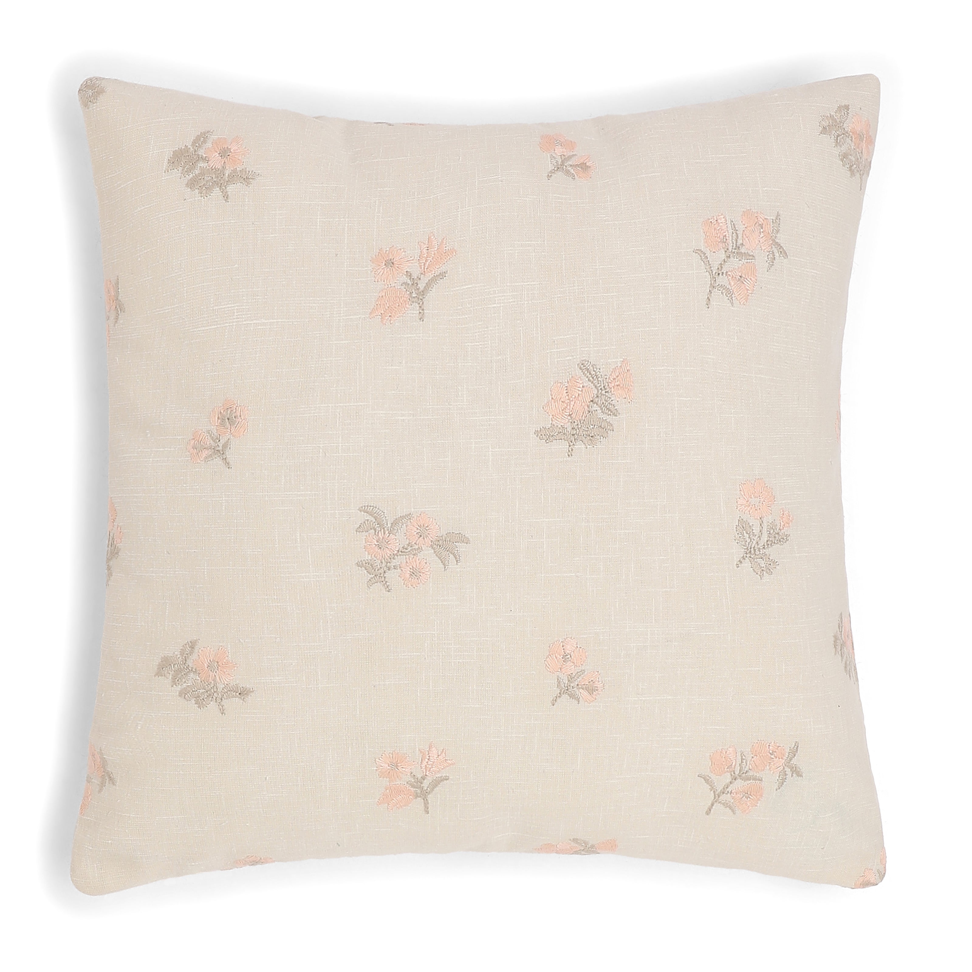 Vissencia 376 GSM Poly-Cotton Cushion Cover | Light Pink