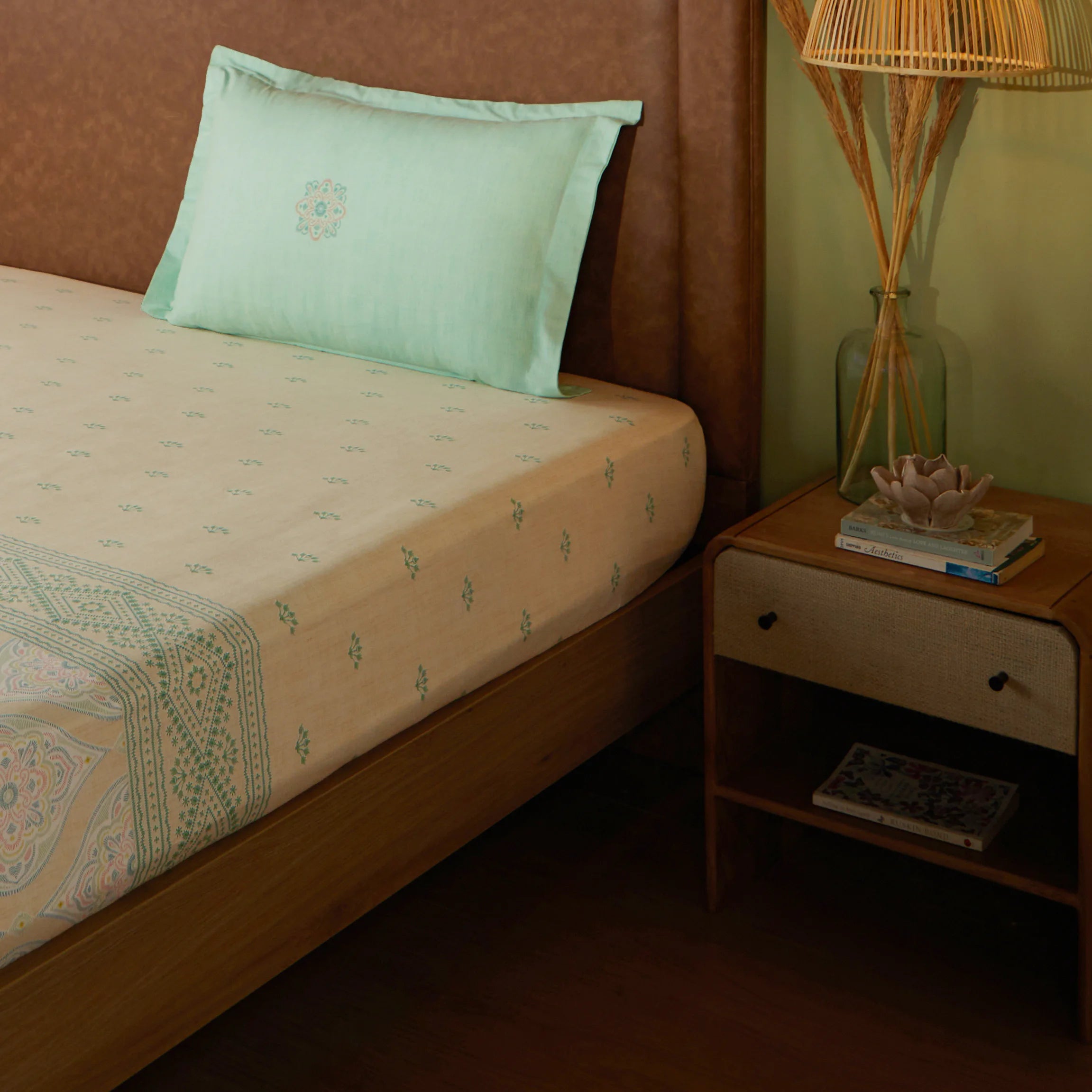 Chippa Lane 100% Cotton Bedsheet Set Sage / Single