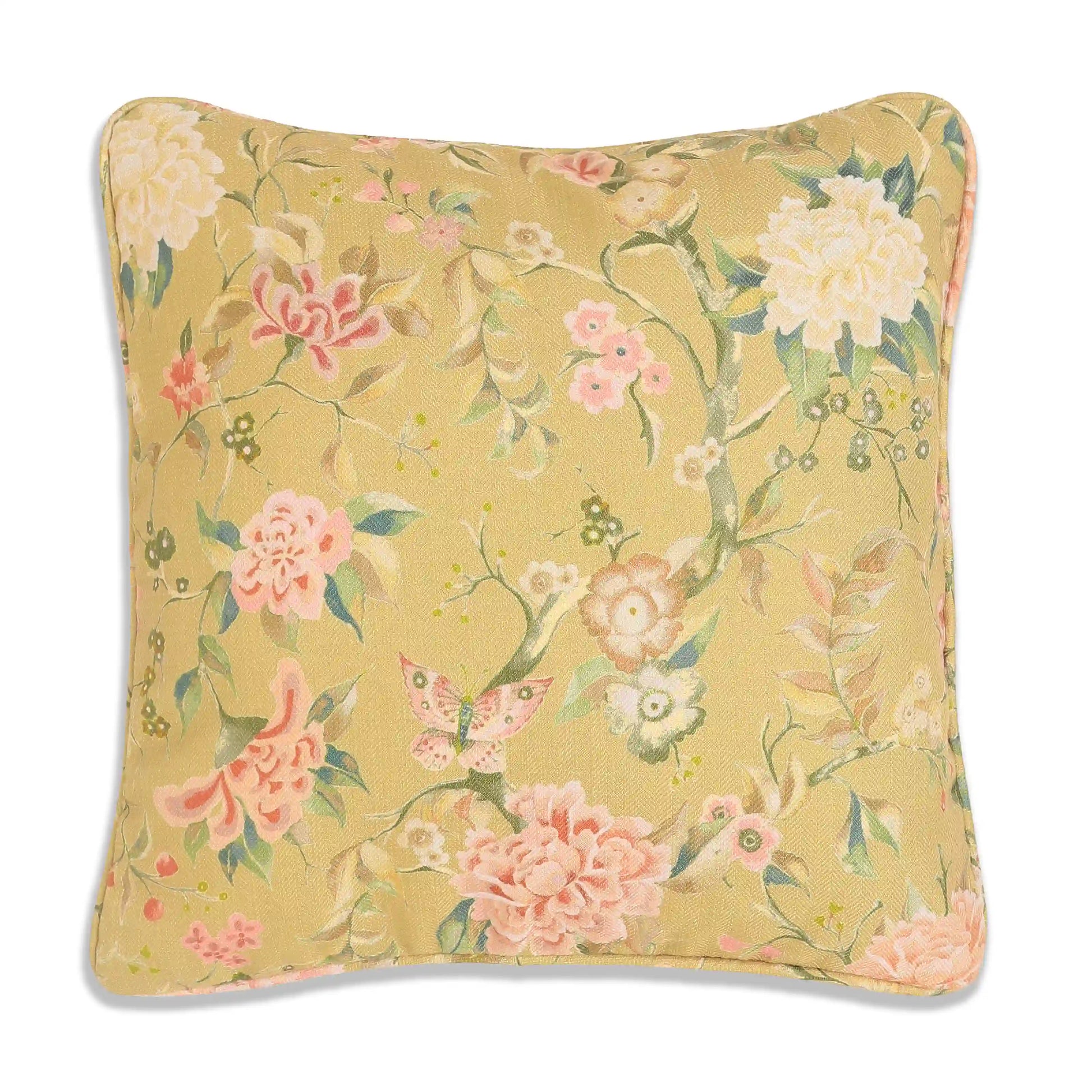 Espricia Printed Cushion Cover | Gardenia Warm Amber / Cushion Cover (41cm x 41cm)