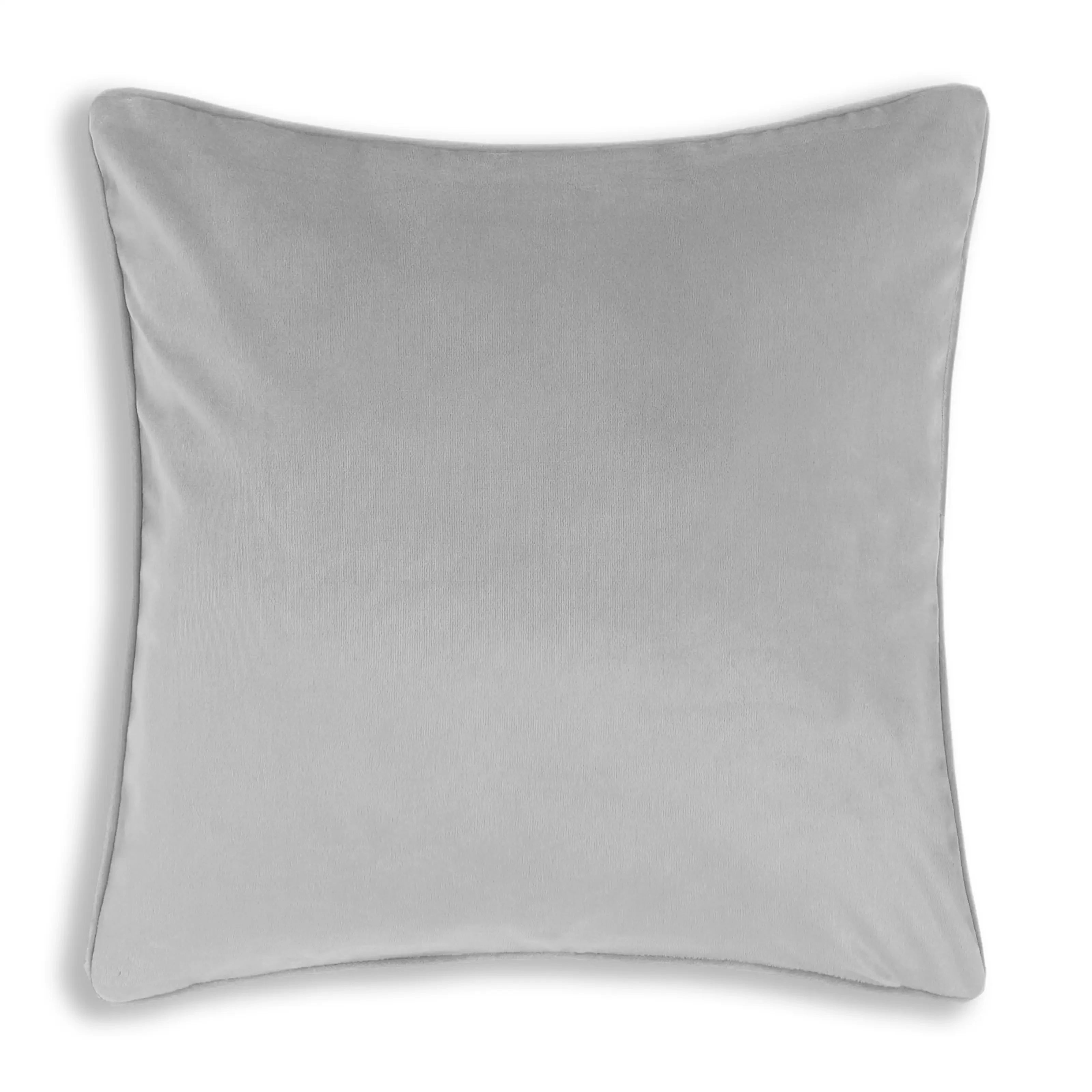 Espricia Solid Cushion Cover | Colour Pop Silver Ash / Cushion Cover (41cm x 41cm)