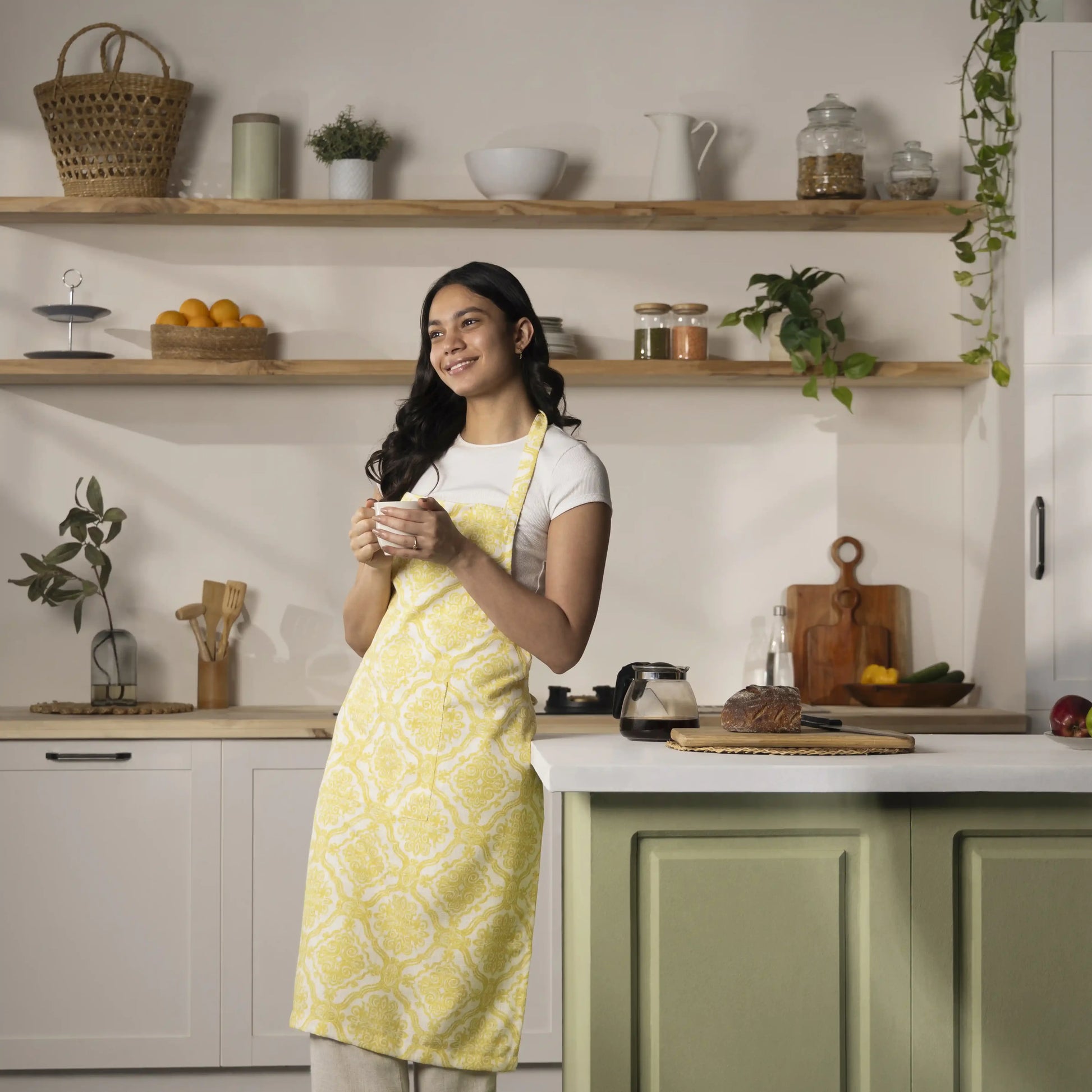 Nonna's Home 100% Polyester Apron Vintage Baroque / Apron (70cm x 90cm)
