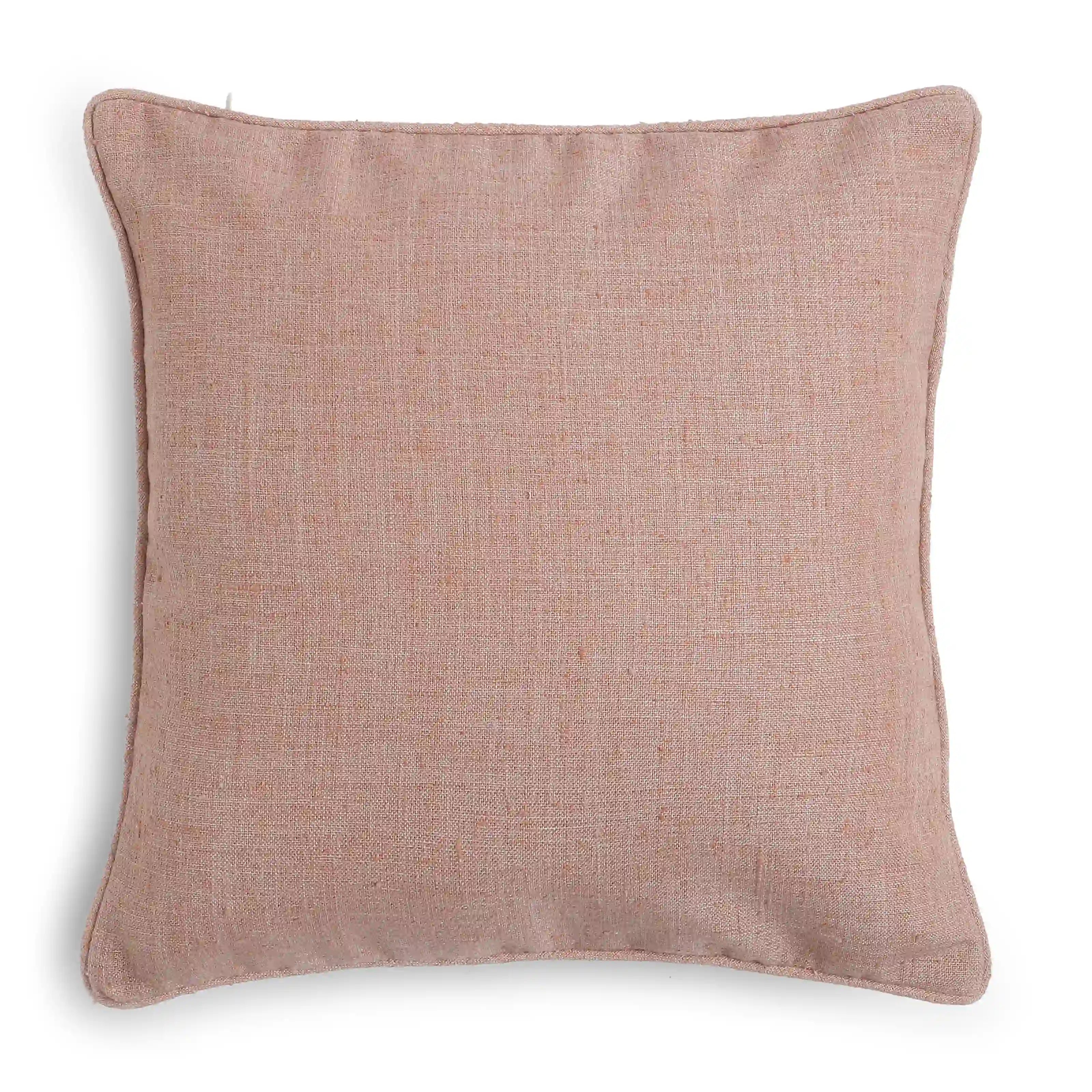 Vissencia Solid Cushion Cover | Colour Crush Peach / Cushion Cover (51cm x 51cm)