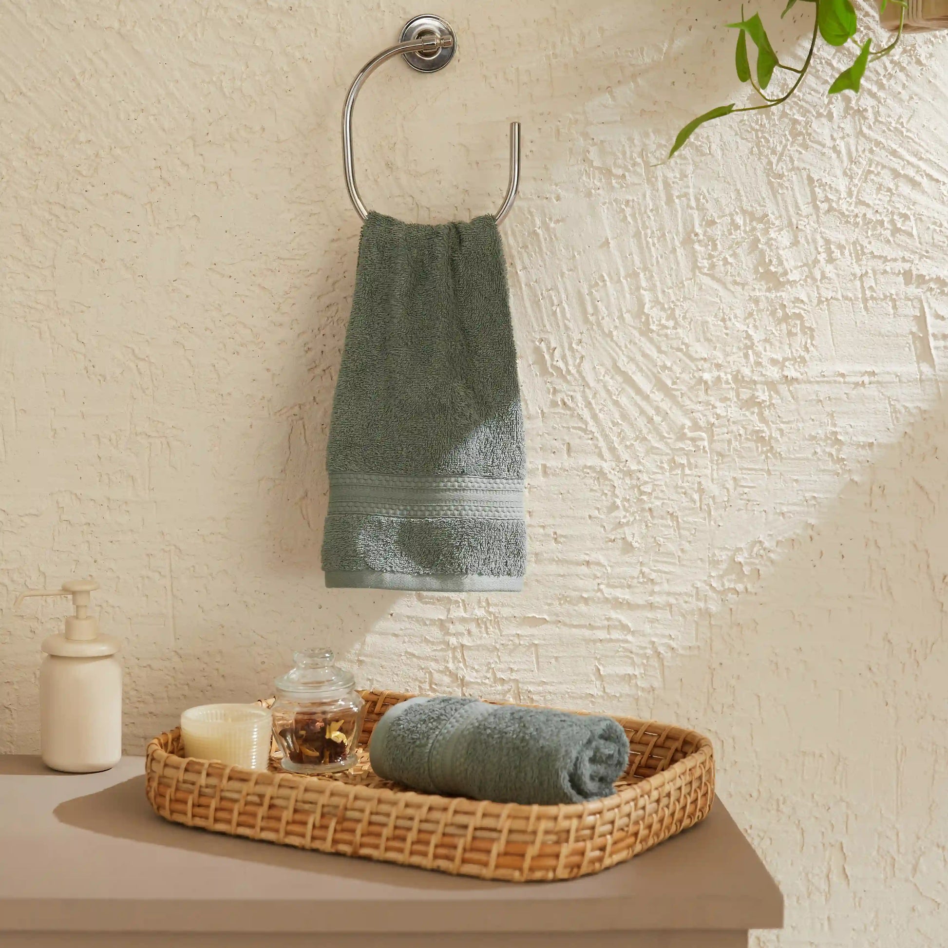 Paleto 100% Cotton Hand Towel Graphite / Hand Towel (40cm x 60cm)
