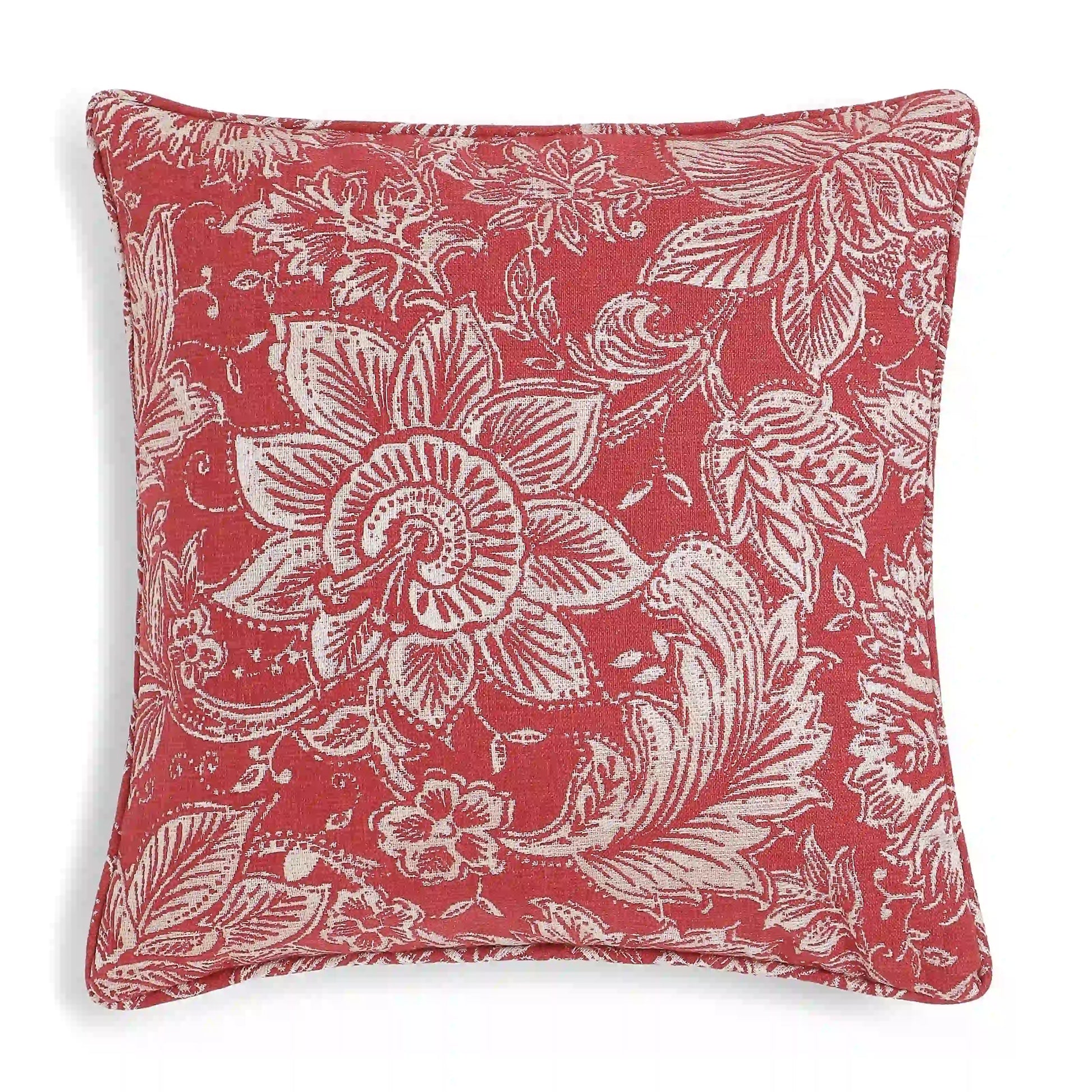 Vissencia Printed Cushion Cover | Blooming Chintz Merlot / Cushion Cover (41cm x 41cm)