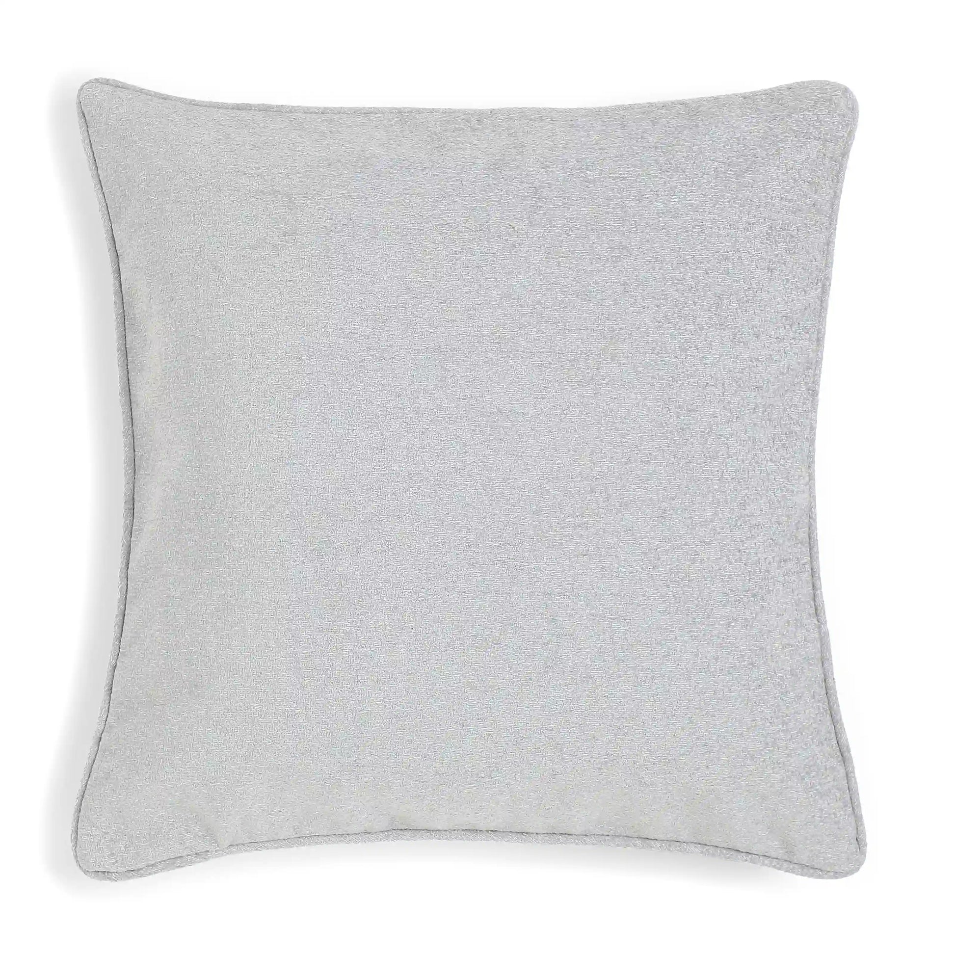 Vissencia Solid Cushion Cover | Textured Crush Silver Ash / Cushion Cover (41cm x 41cm)