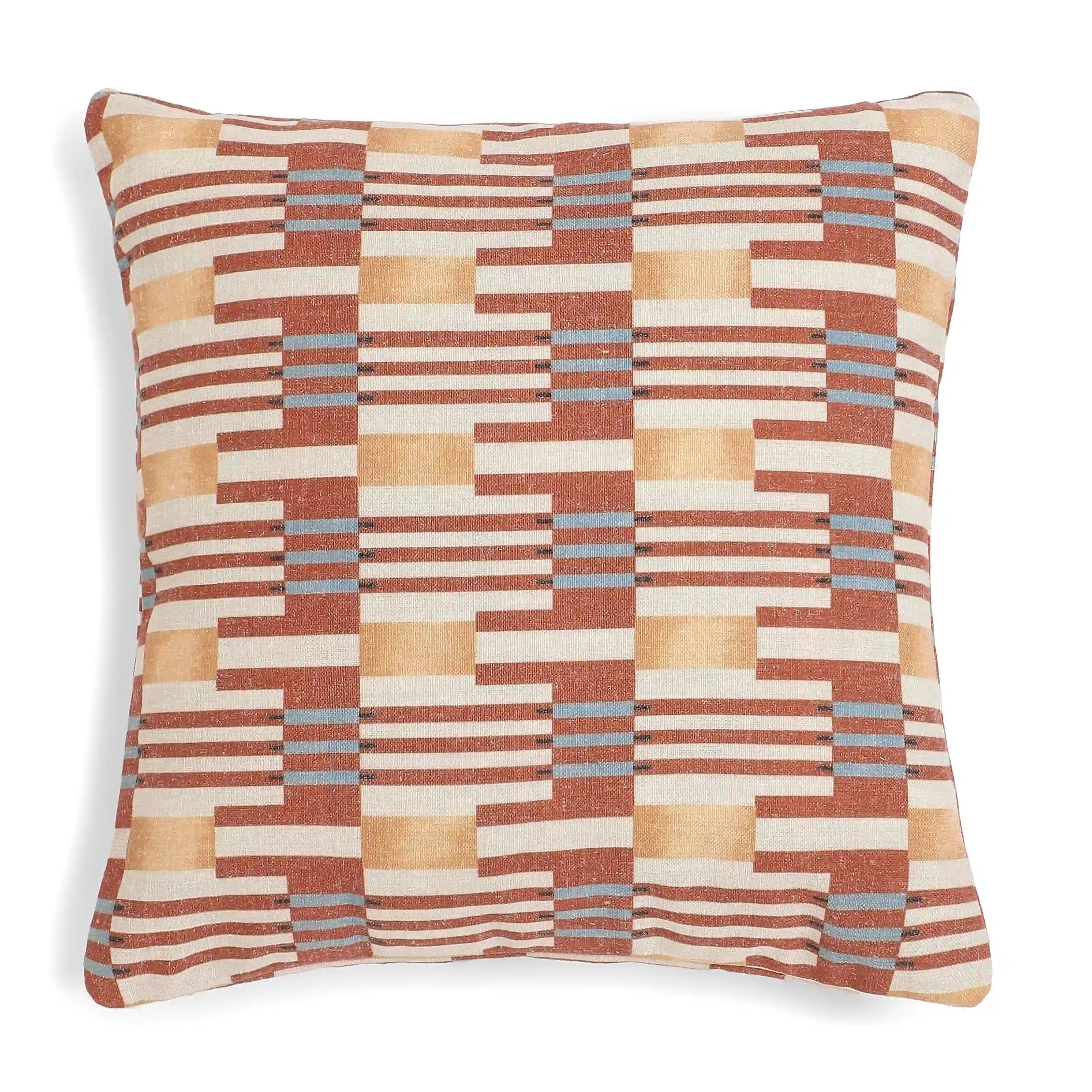 Vissencia Printed Cushion Cover | Crafted Patterns Red / Cushion Cover (41cm x 41cm)