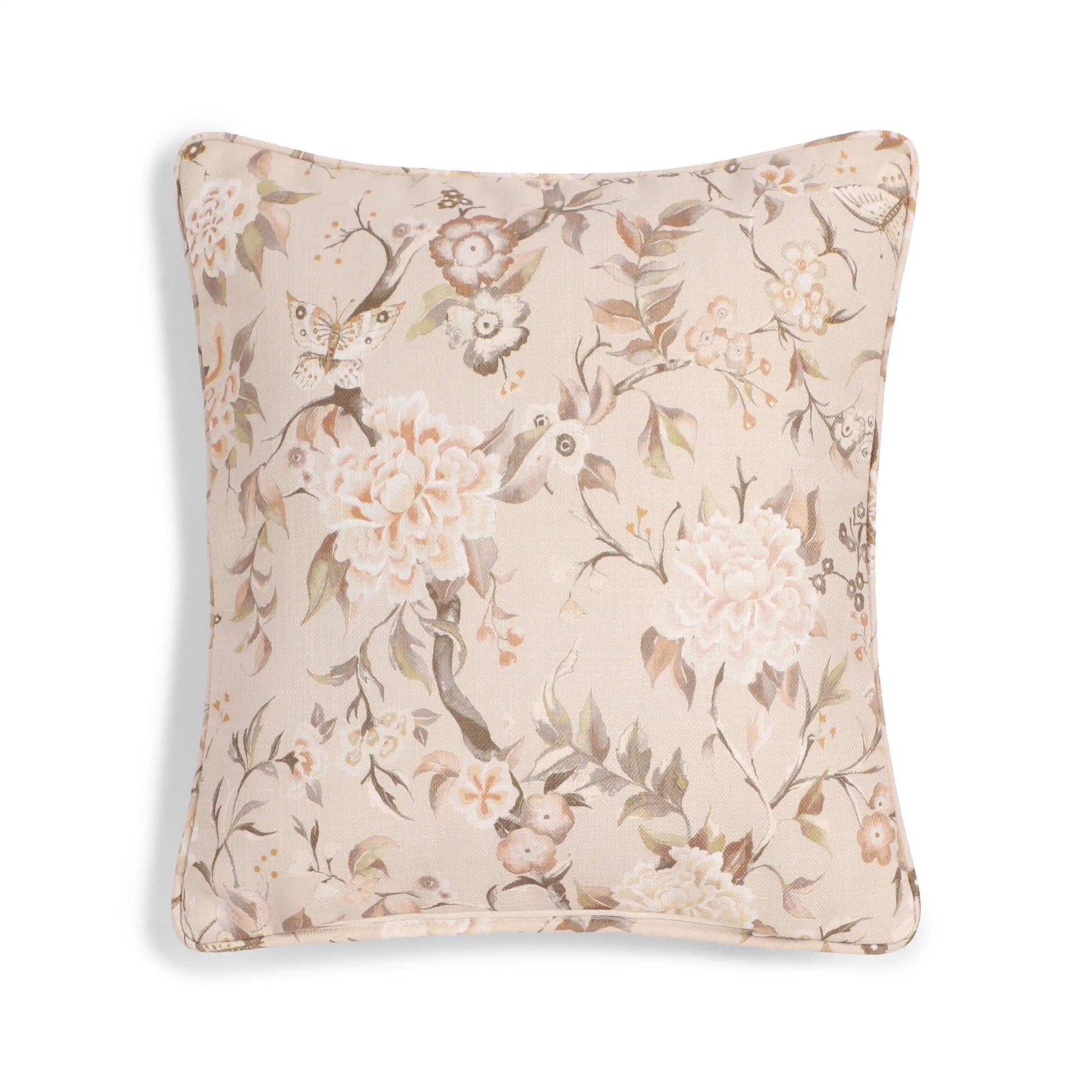 Espricia Printed Cushion Cover | Gardenia Vintage Sepia / Cushion Cover (51cm x 51cm)