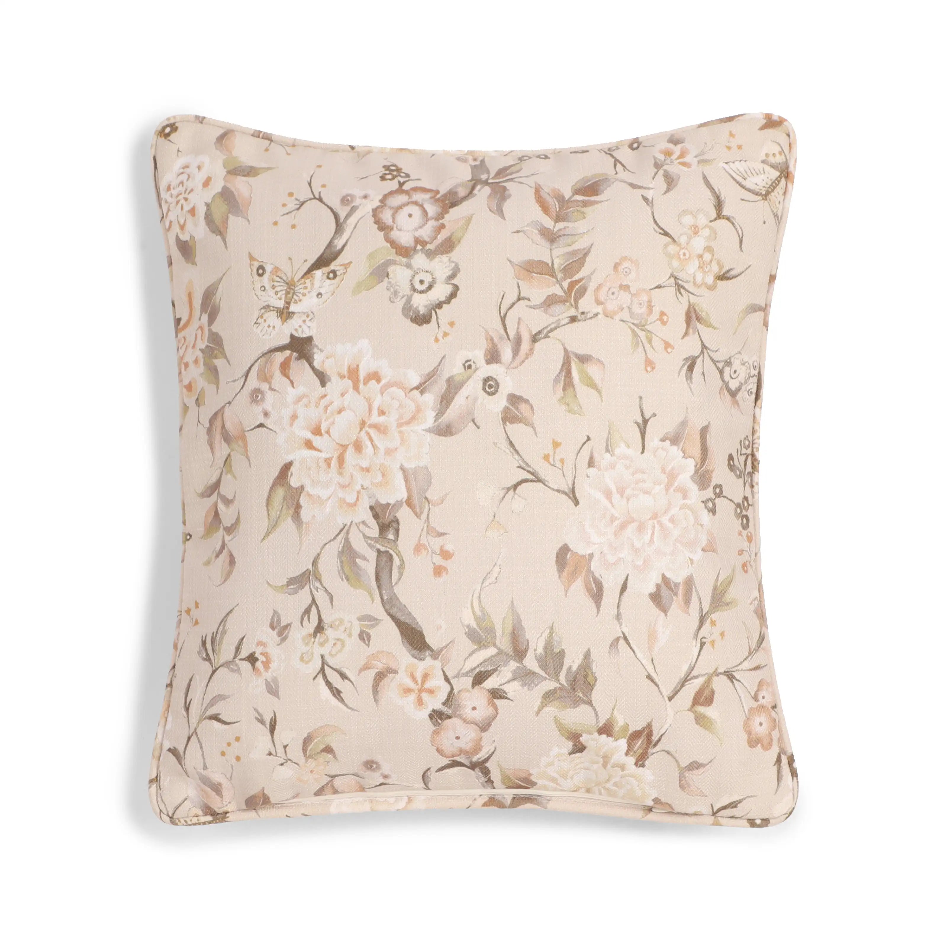 Espricia Printed Cushion Cover | Gardenia Vintage Sepia / Cushion Cover (51cm x 51cm)