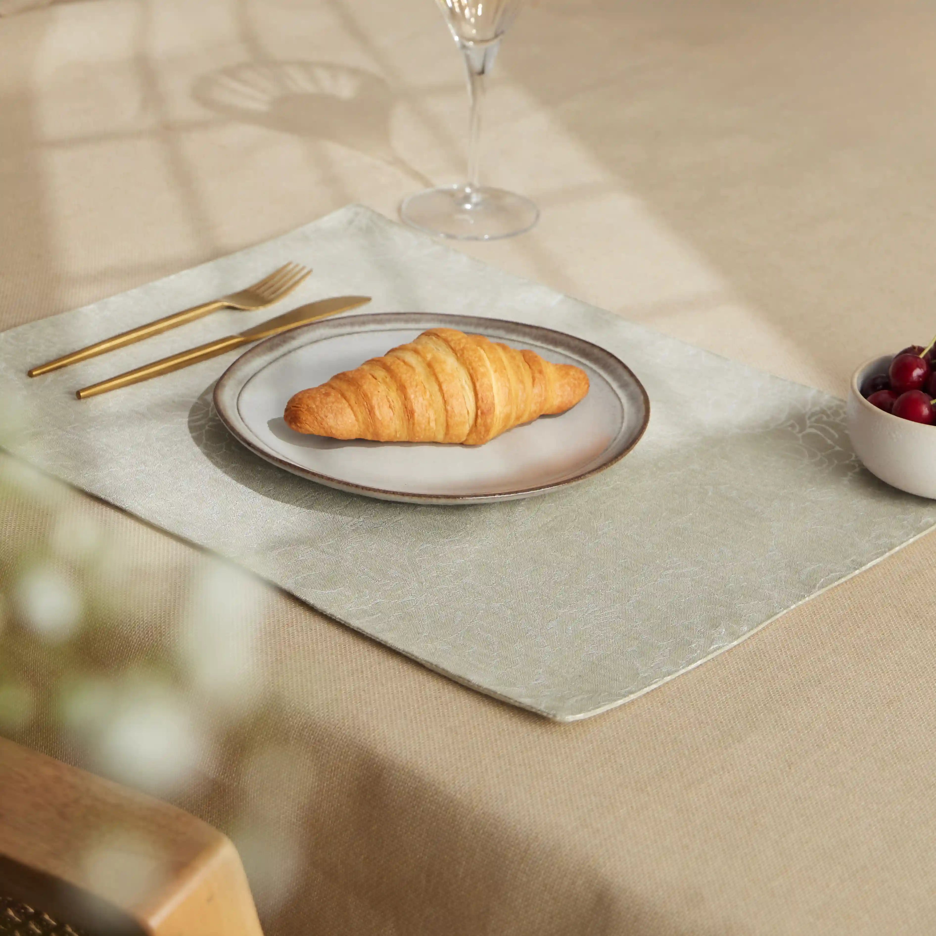 Adonare Printed Table Placemat Set Silver Dust / 4 Piece Set